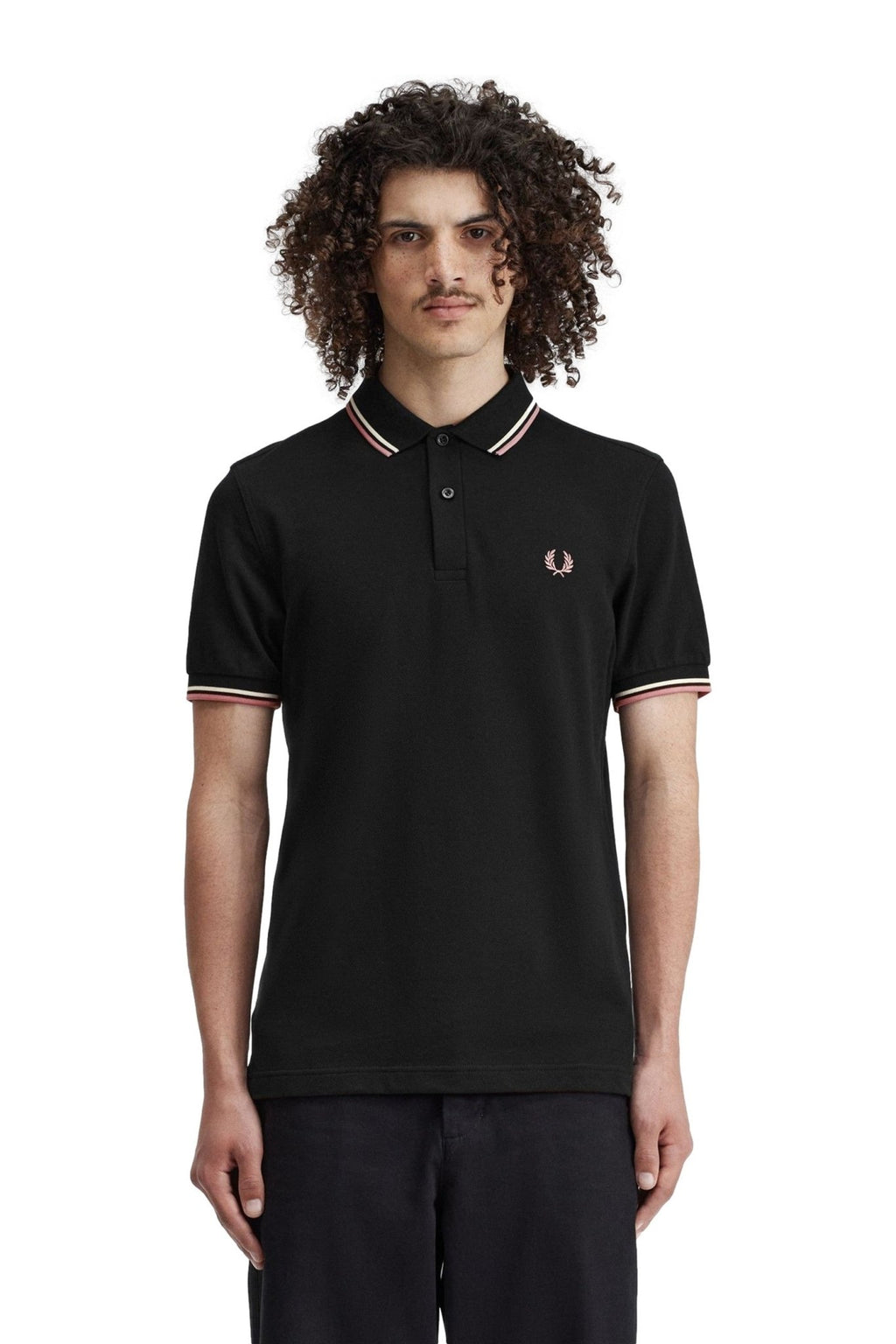 POLO FRED PERRY NEGRO V04 TWIN TIPPED SHIRT - AREA ZERO