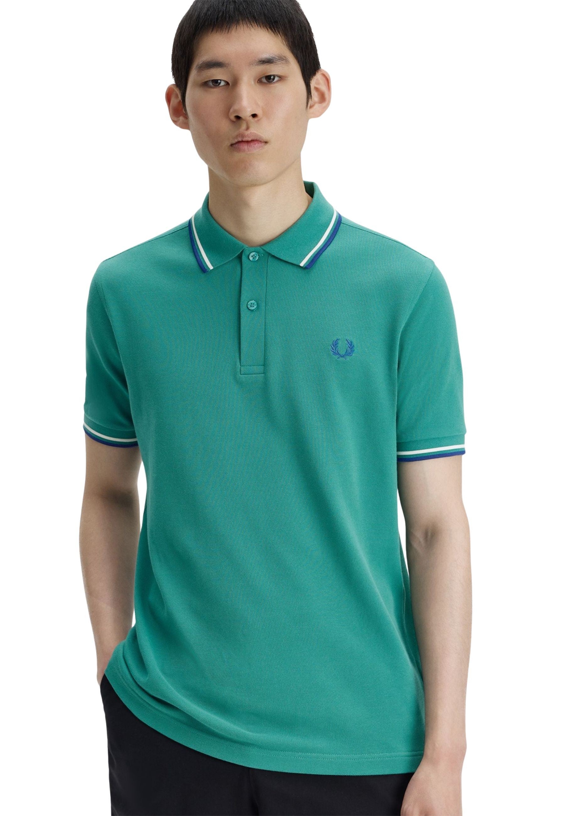 POLO FRED PERRY VERDE MINT GREEN TWIN TIPPED SHIRT