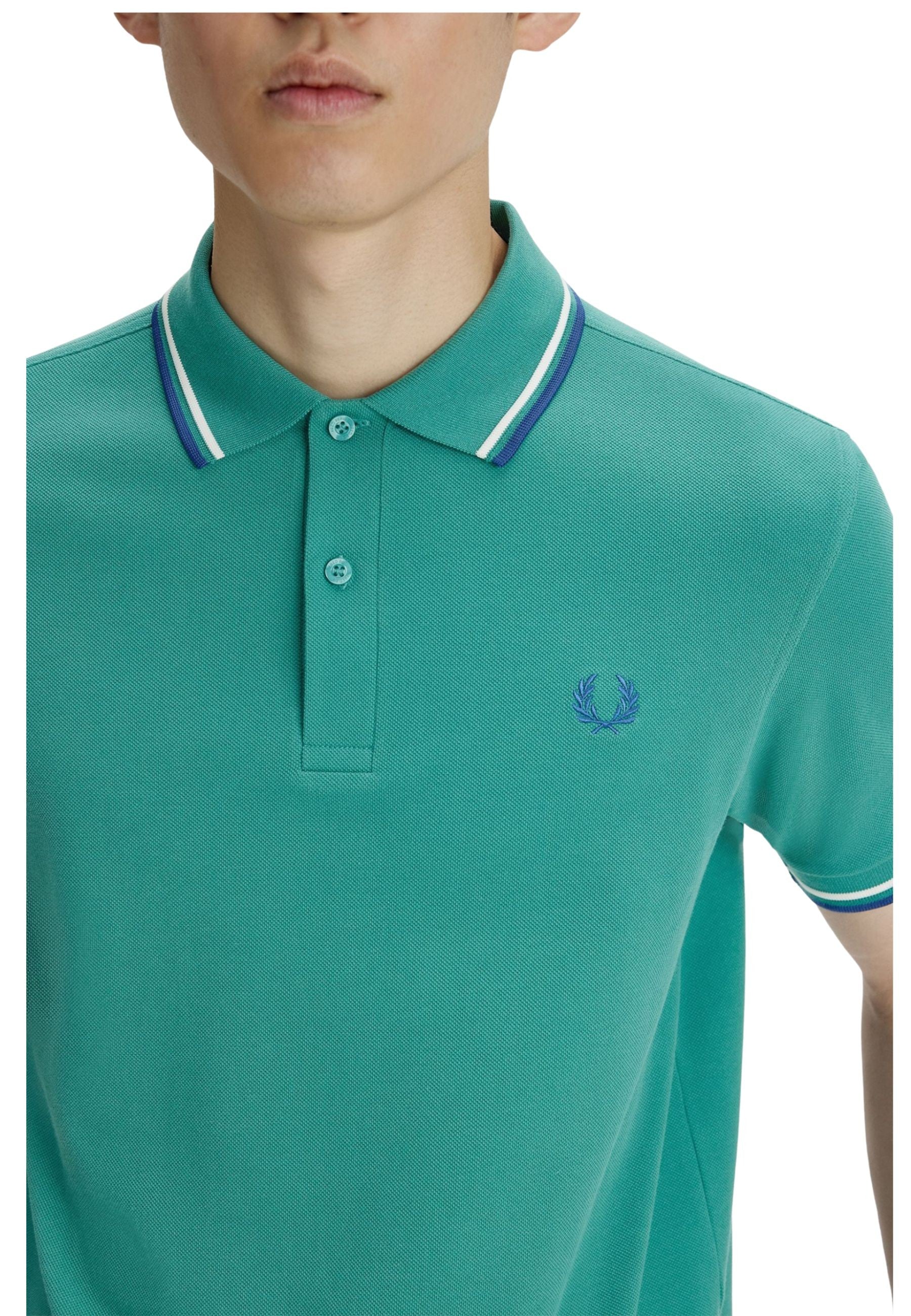 POLO FRED PERRY VERDE MINT GREEN TWIN TIPPED SHIRT