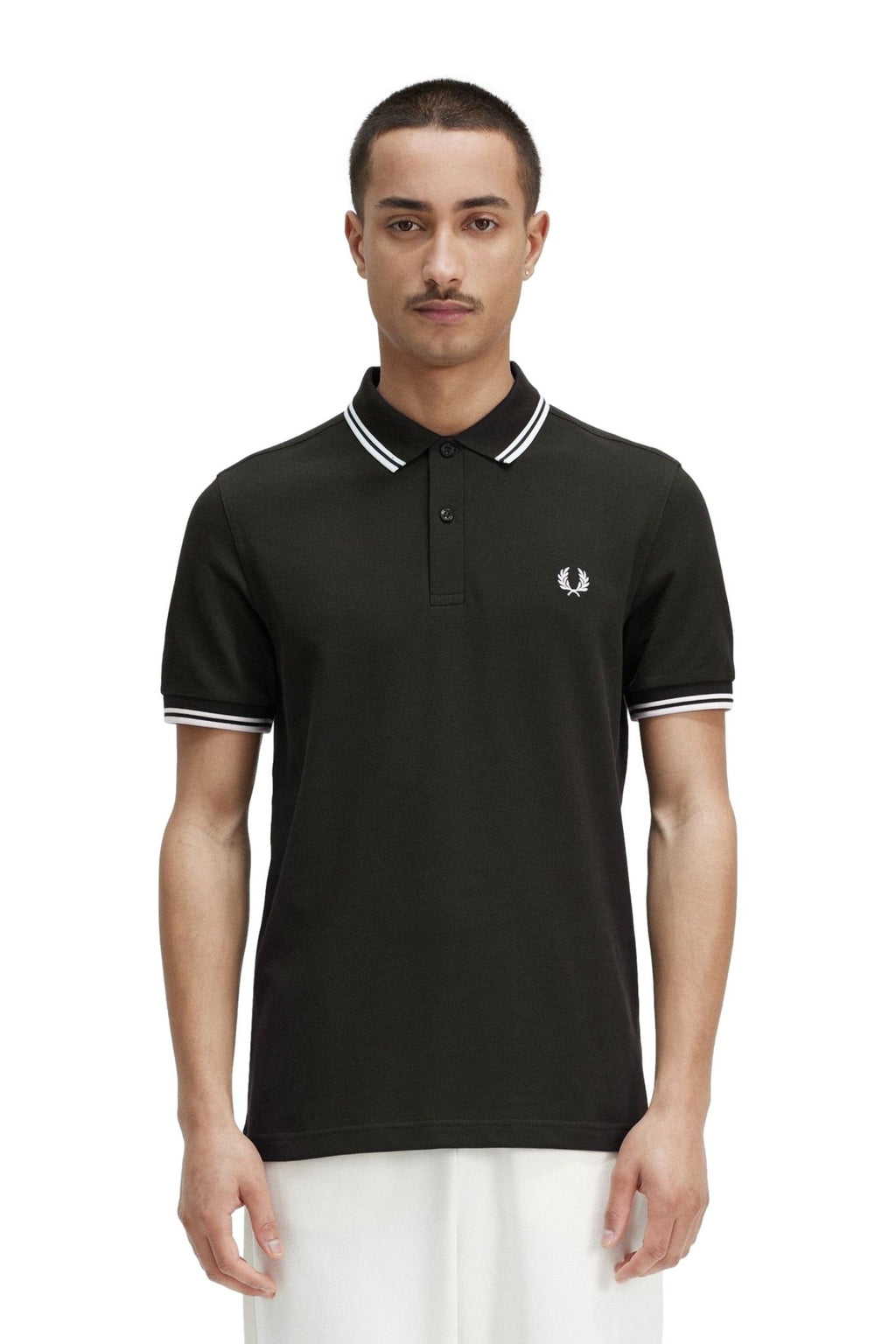 POLO FRED PERRY VERDE TWIN TIPPED SHIRT T50 - AREA ZERO