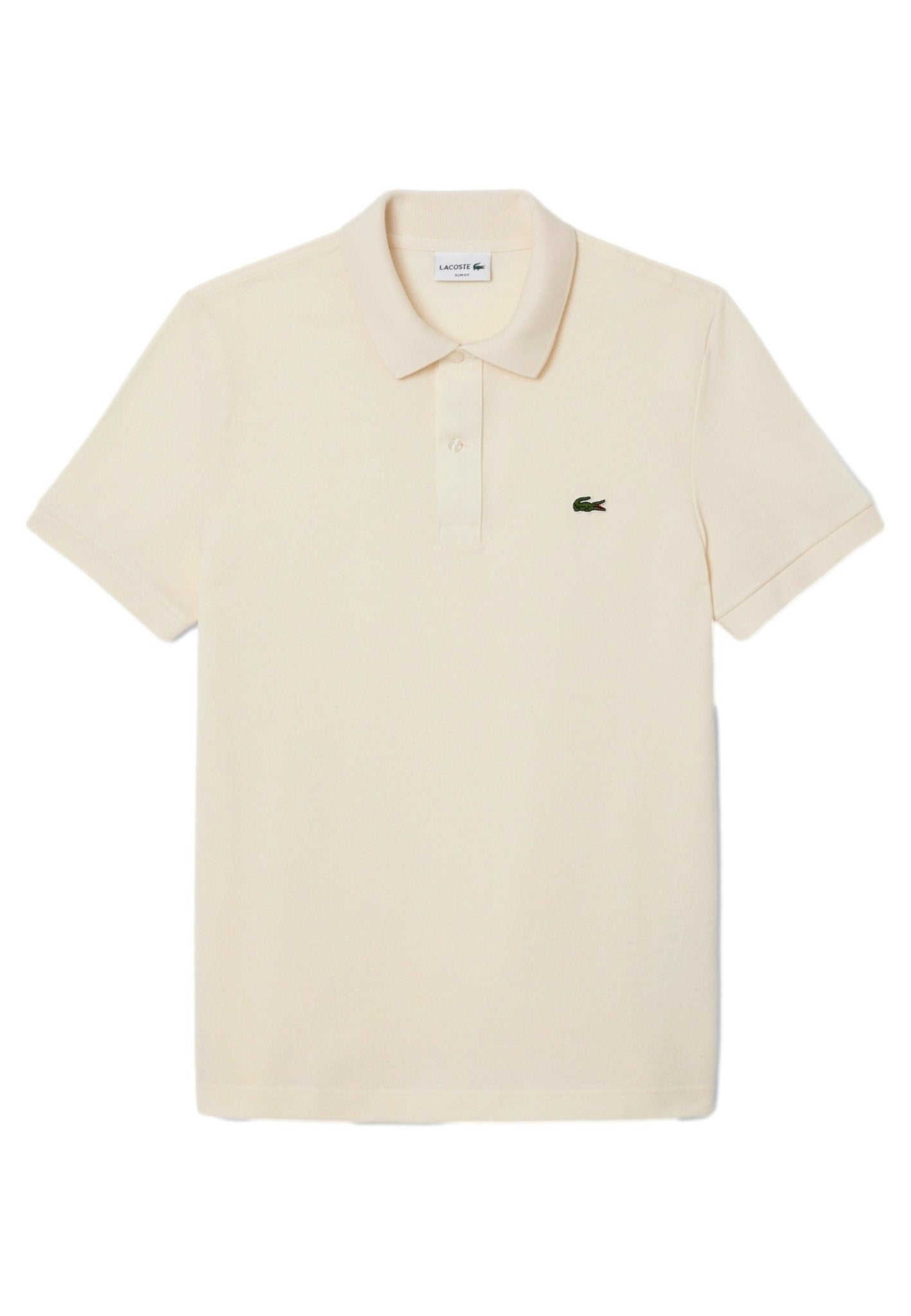 POLO LACOSTE BEIGE SLIM FIT LIGHT POLO SHIRT - AREA ZERO