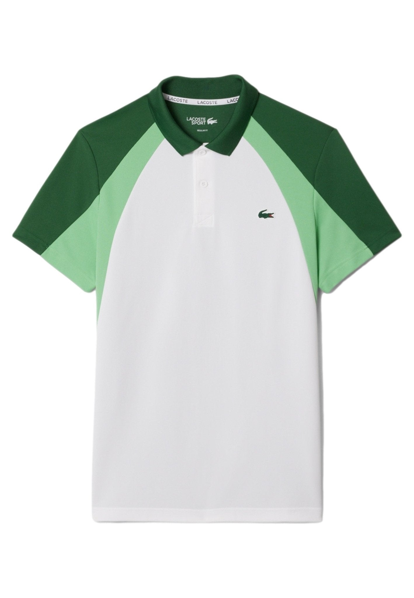 POLO LACOSTE BLANCO COLOUR BLOCK SPORT SHIRT - AREA ZERO