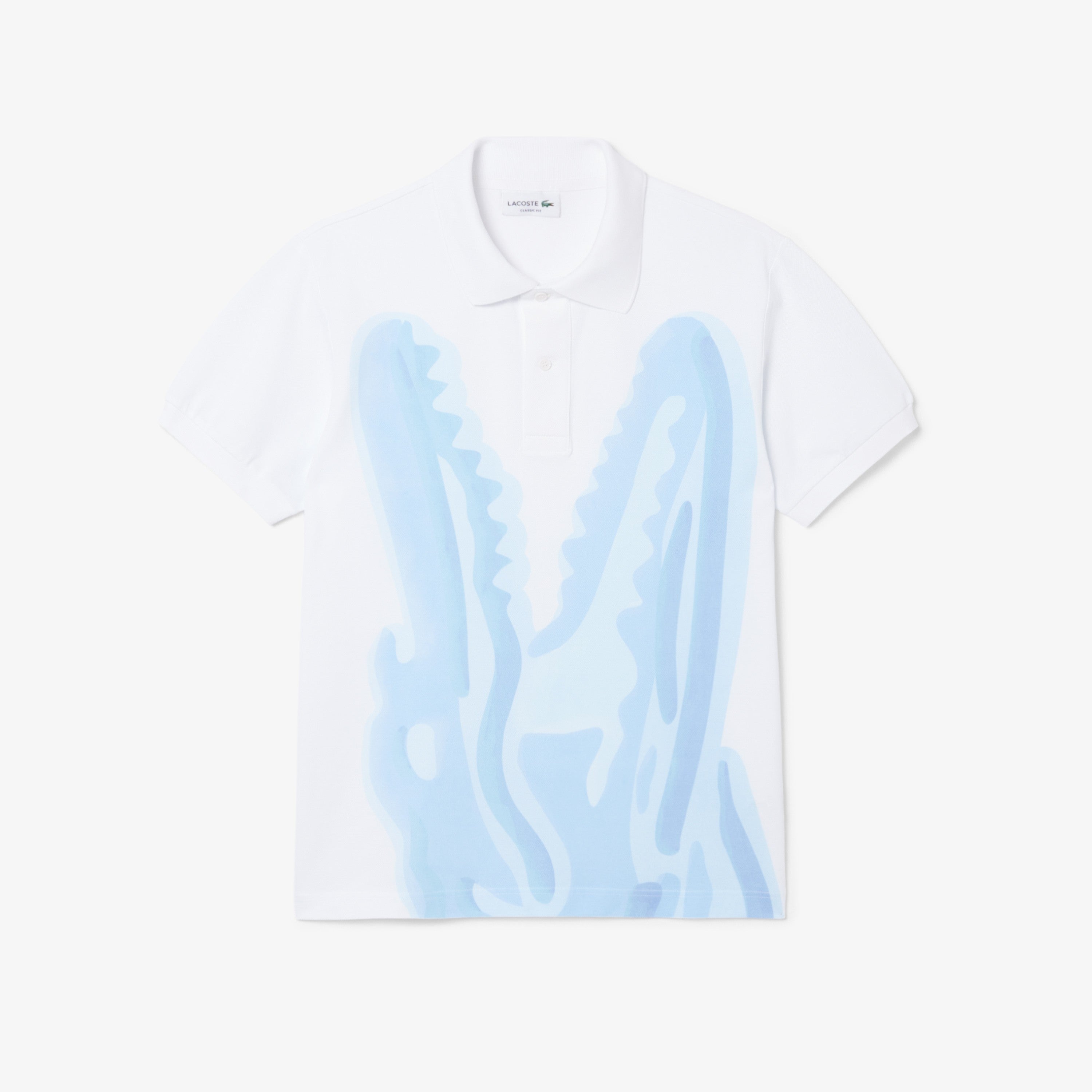 POLO LACOSTE BLANCO CROCO MOUTH POLO SHIRT