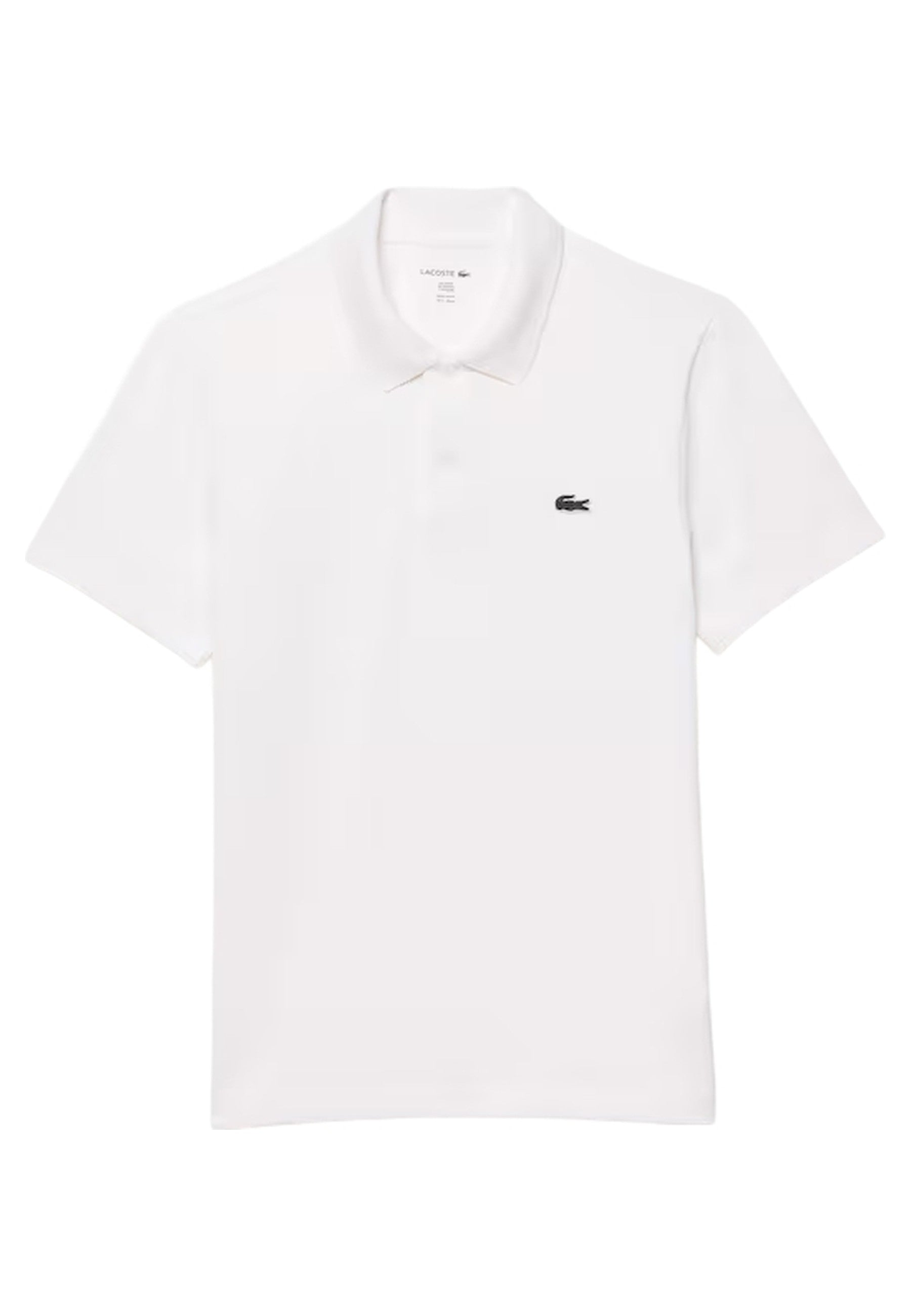POLO LACOSTE BLANCO TONED LOGO REGULAR SHIRT