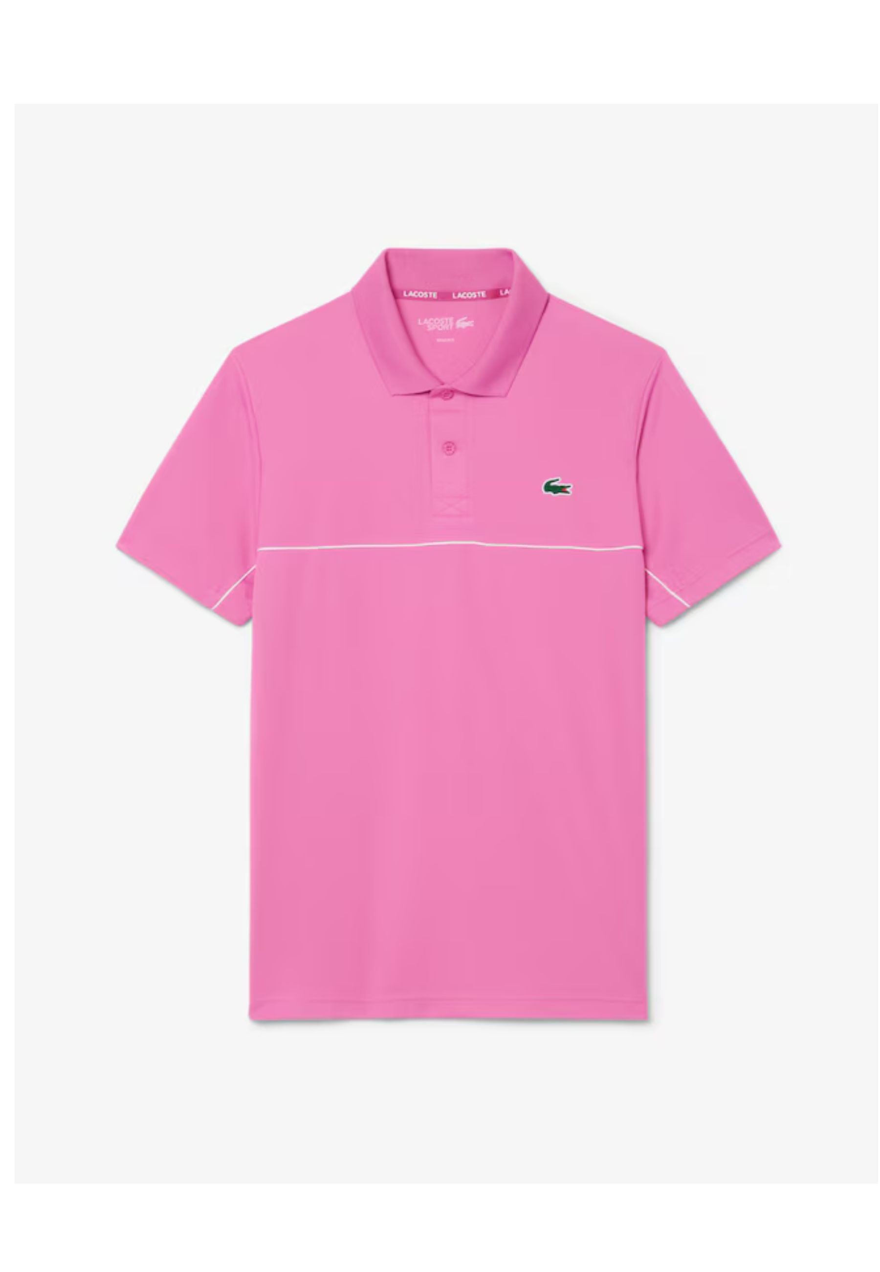 POLO LACOSTE FUXIA CONTRAST RIBETER ULTRA DRY SHIRT