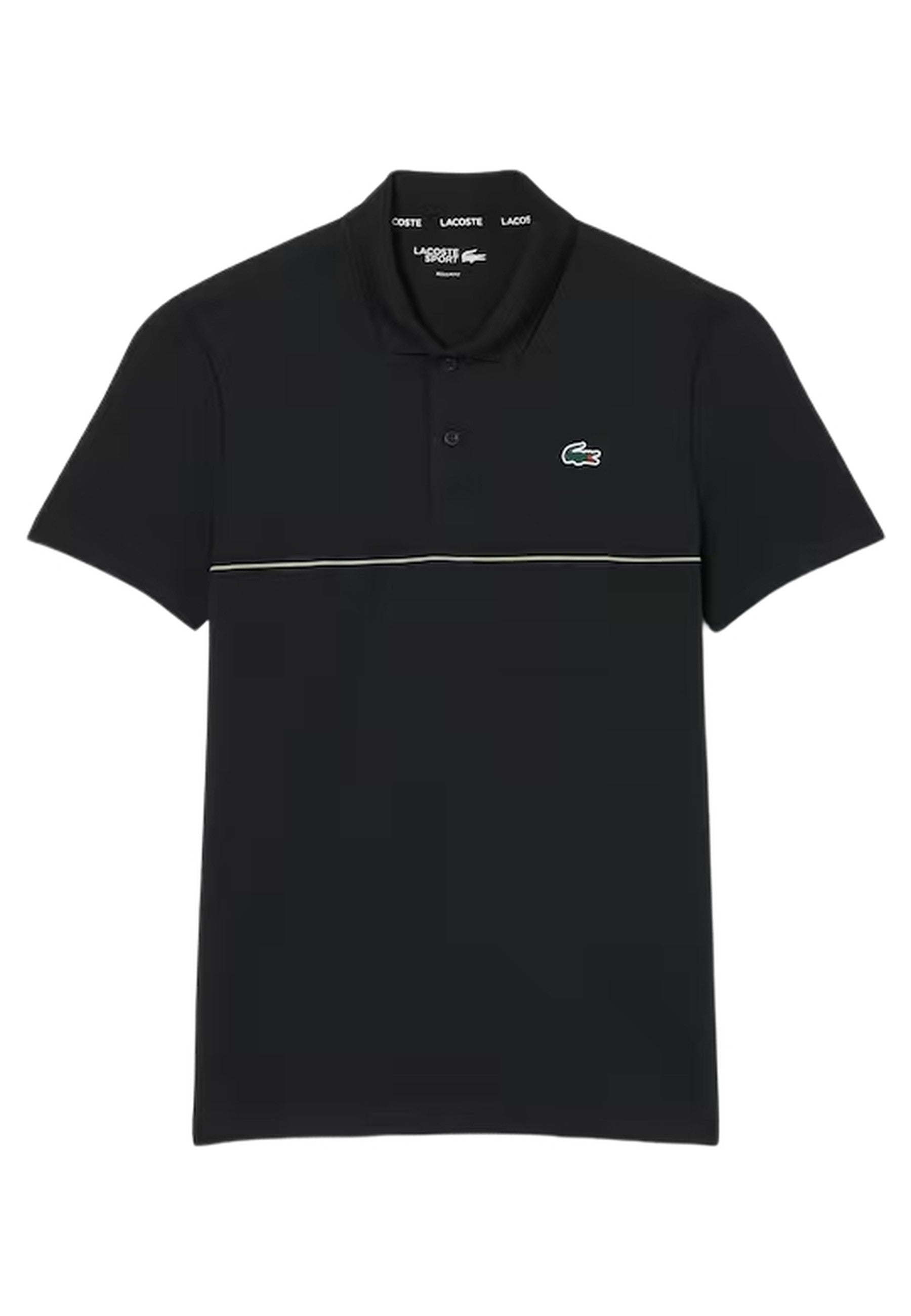 POLO LACOSTE NEGRO BACK LOGO ULTRA DRY POLO SHIRT