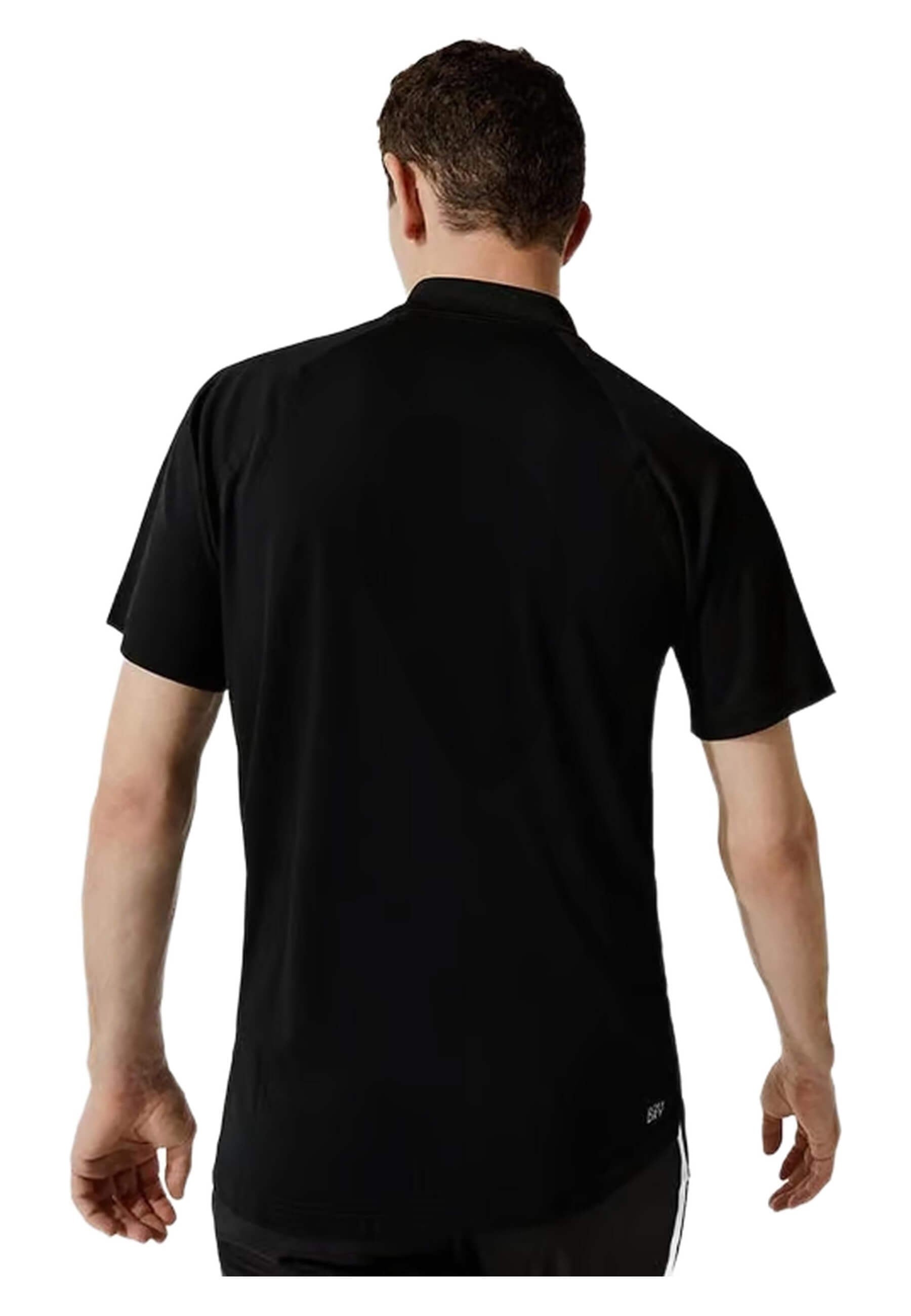 POLO LACOSTE NEGRO TONED LOGO REGULAR SHIRT