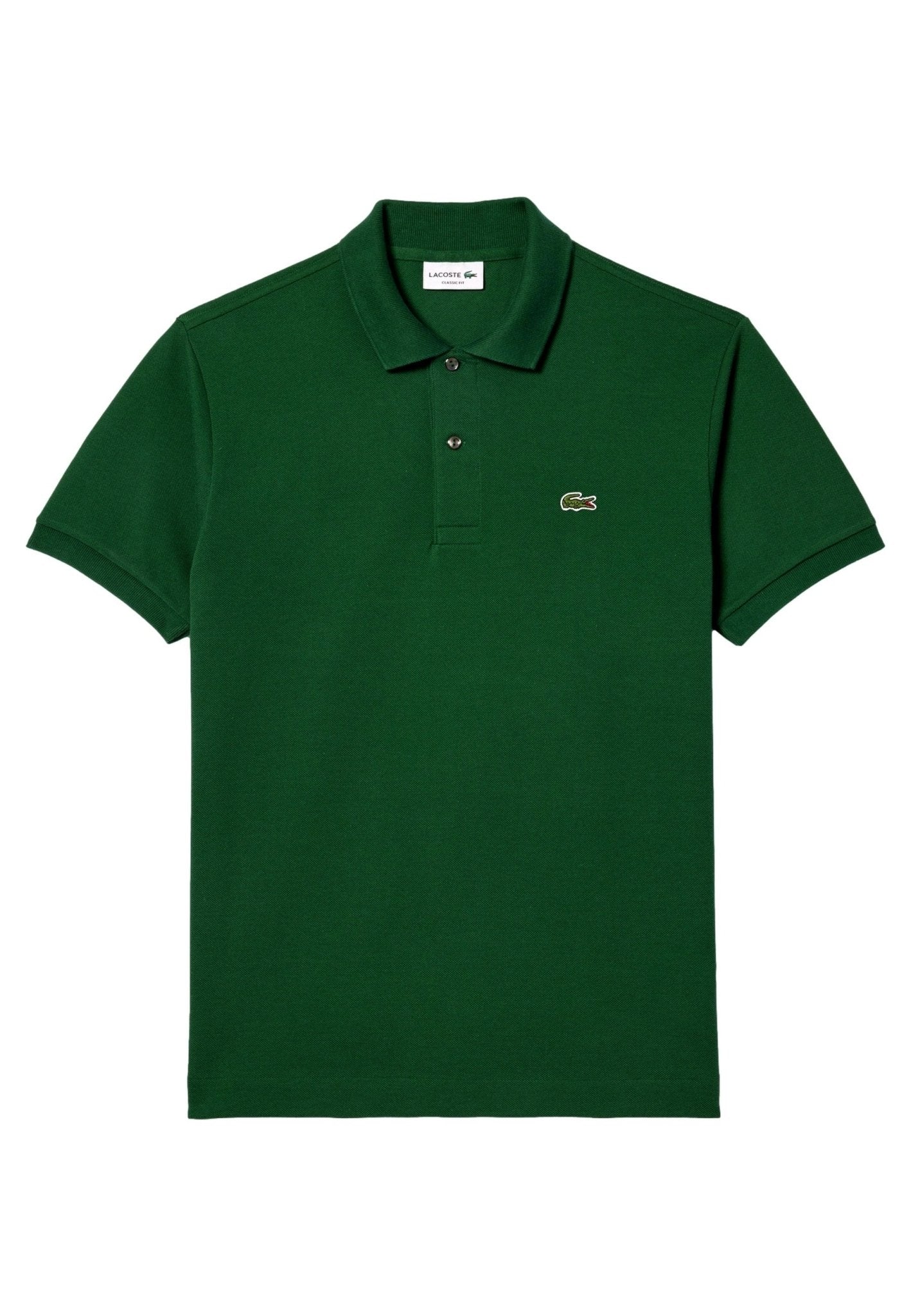 POLO LACOSTE VERDE CLASSIC FIT LIGHT POLO SHIRT - AREA ZERO