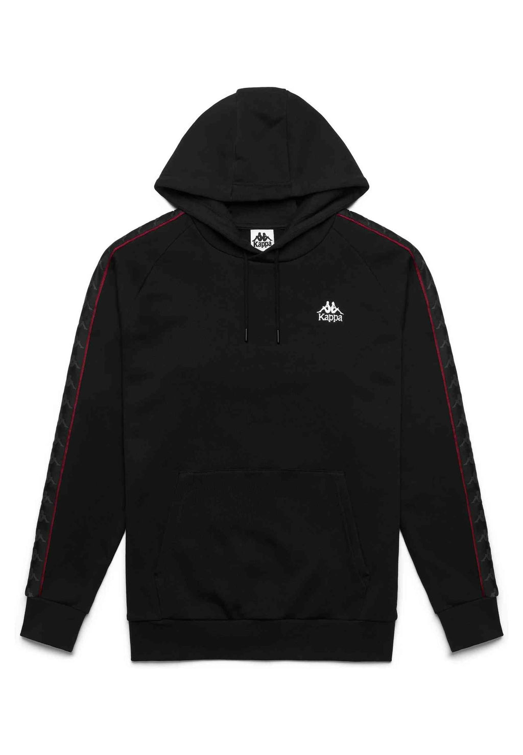 SUDADERA KAPPA NEGRA MADISON BLACK/RED FLEECE HOODIE