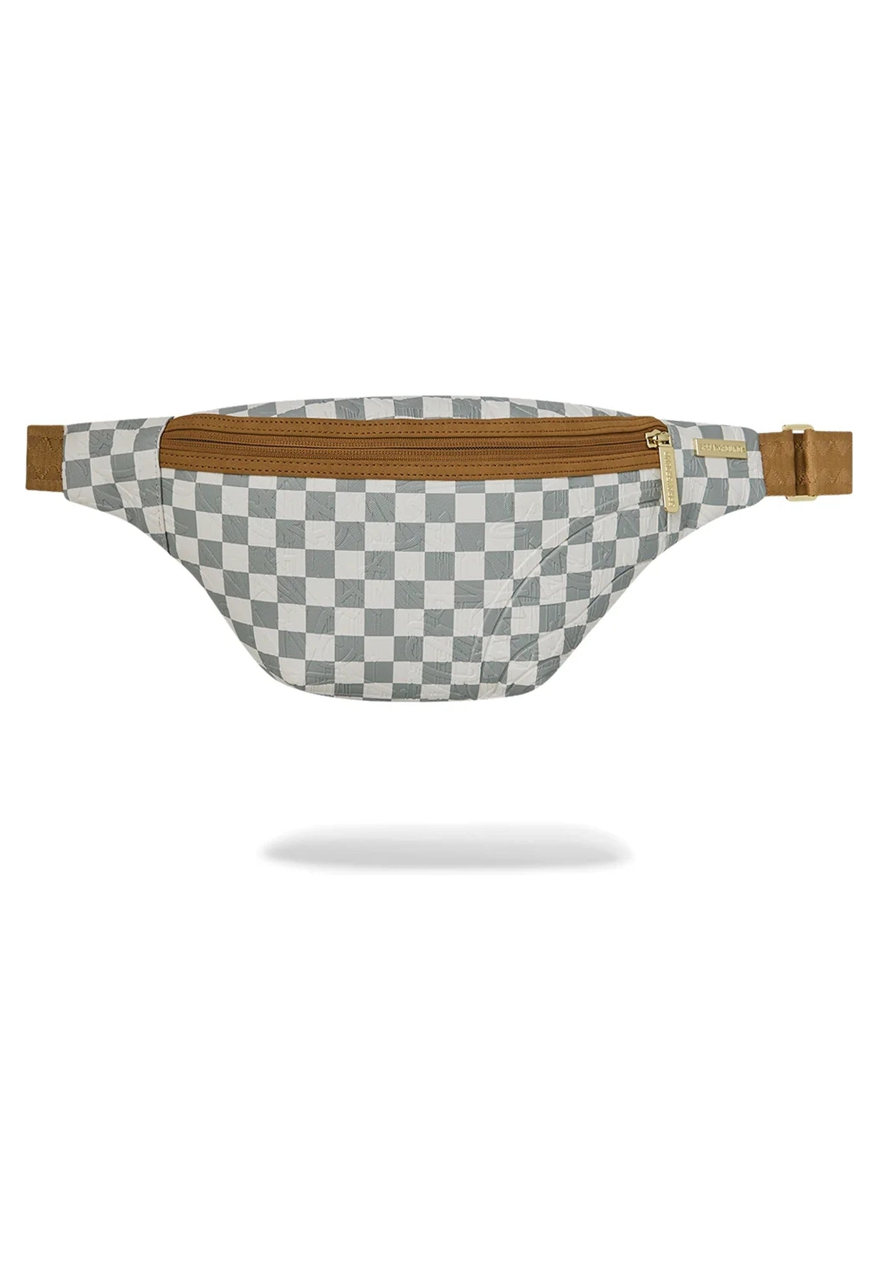 RIÑONERA SPRAYGROUND BLANCA GRAFF EMBOSSED CREAM CHECK SAVVY CROSSBODY