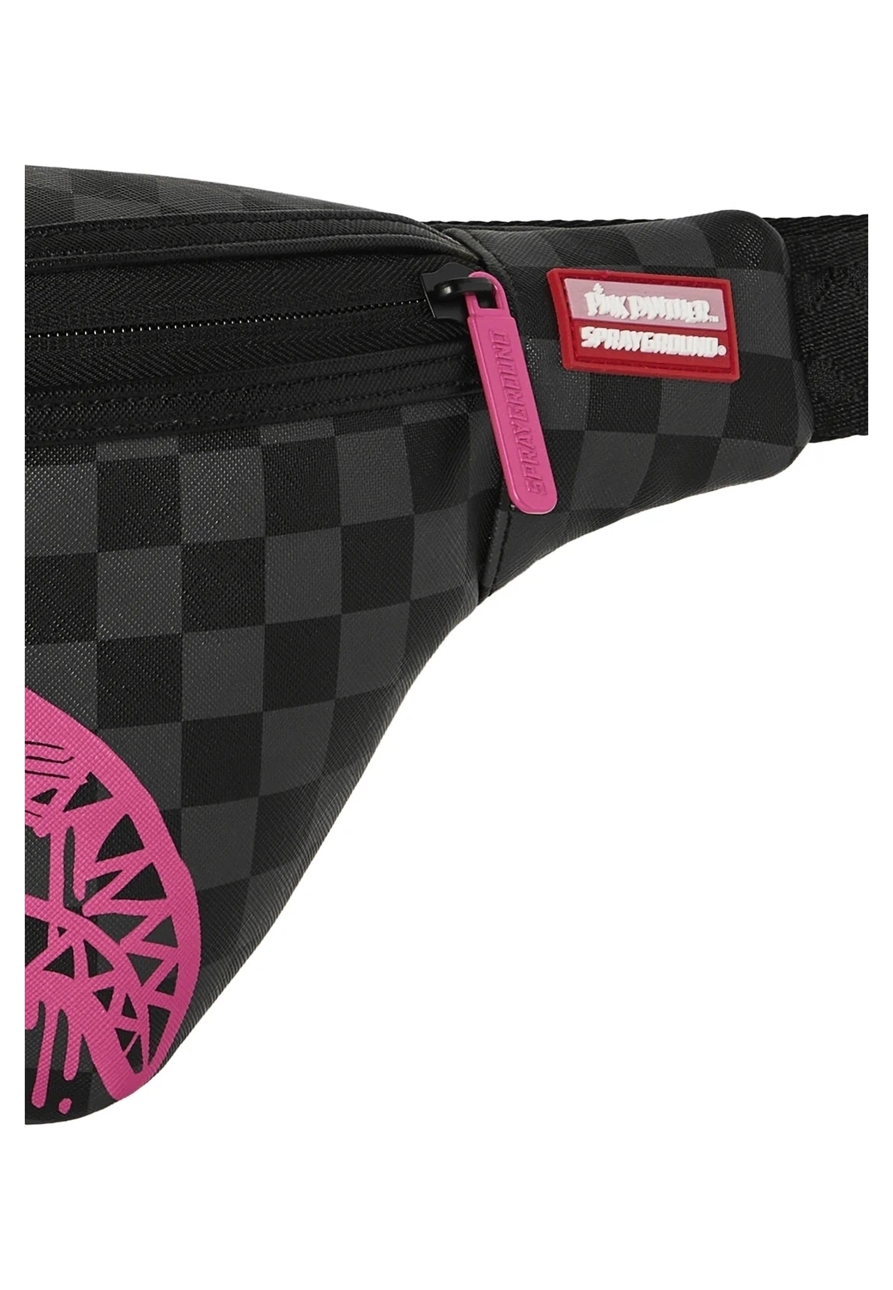 RIÑONERA SPRAYGROUND NEGRA PANTERA ROSA PINK PANTHER DRIPPY DIAMONDS CROSSBODY