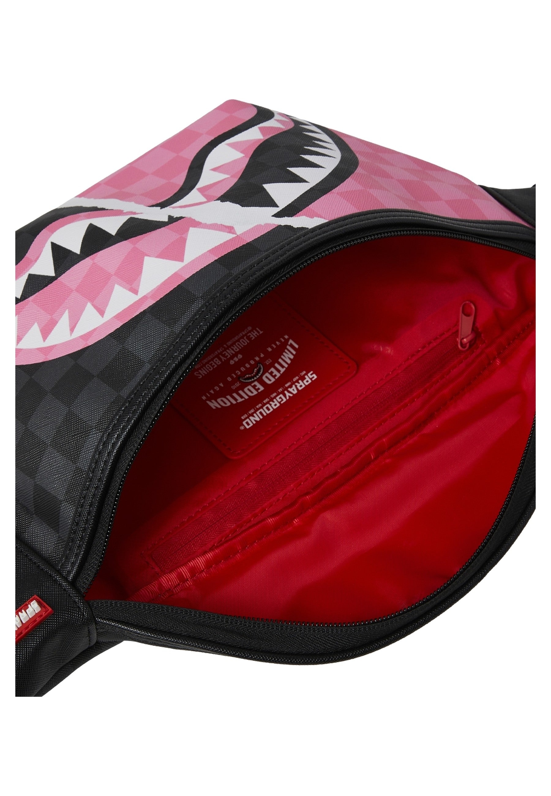 RIÑONERA SPRAYGROUND ROSA PINK AND BLACK TEAR SIP SAVVY CROSSBODY