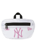 RIÑONERA NEW ERA BLANCA MICRO WAIST BAG PINK LOGO