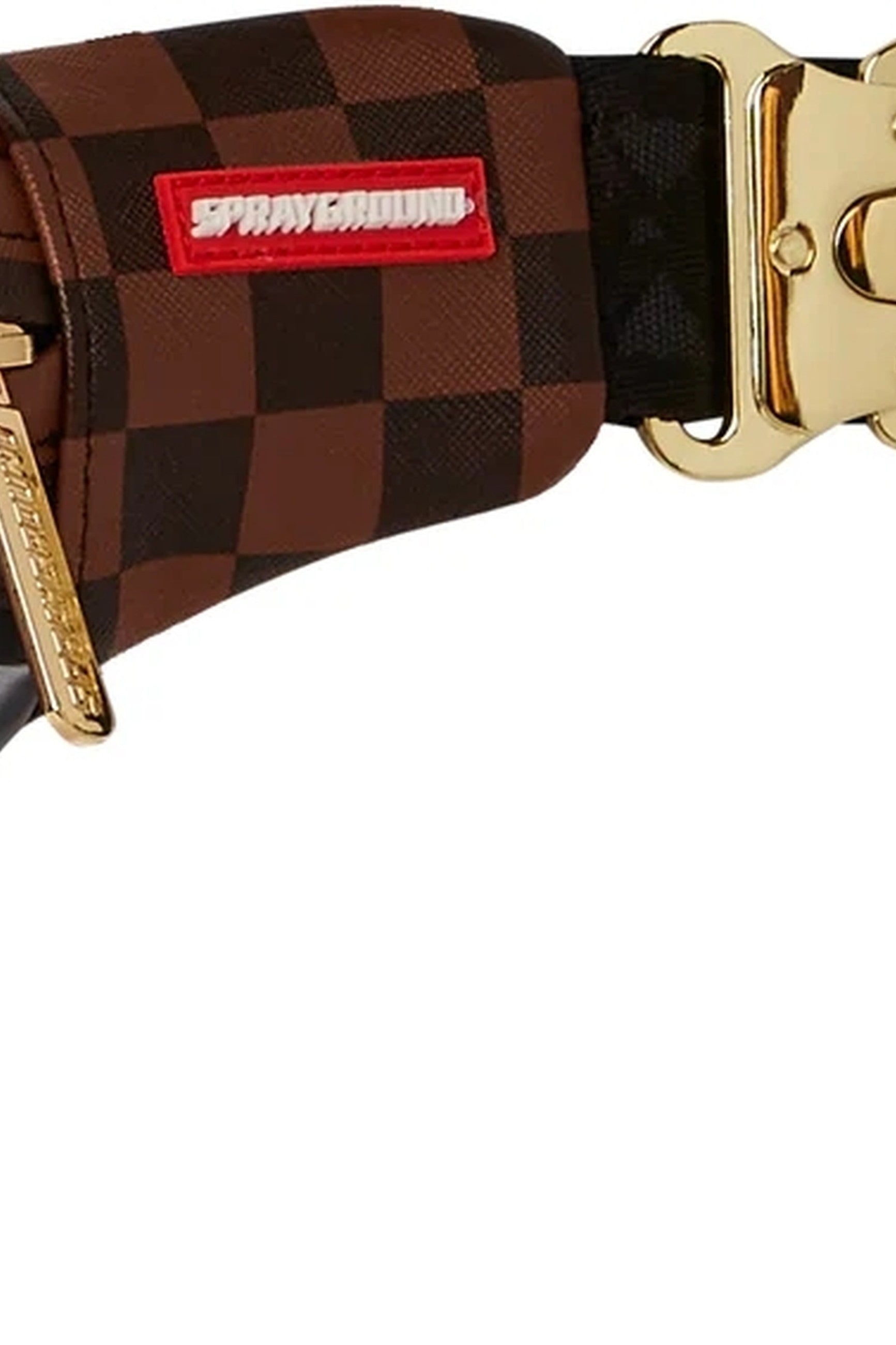 RIÑONERA SPRAYGROUND MARRON SHARK IN PARIS LENTICULAR CHOMP CROSSBODY