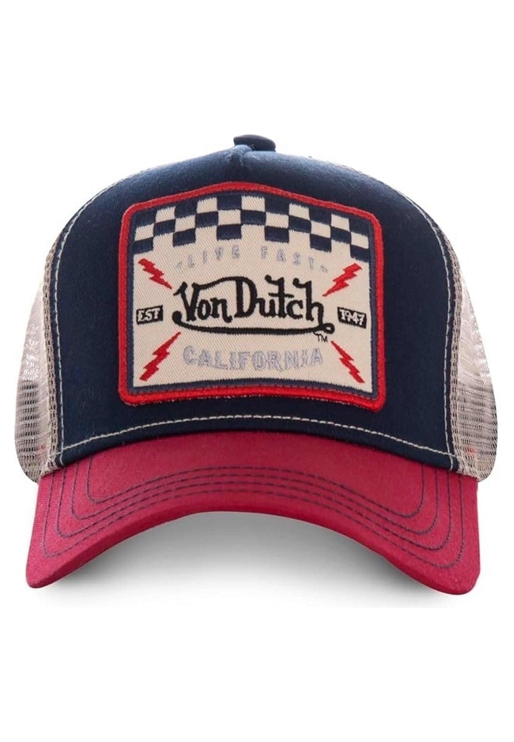 GORRA VON DUTCH MARINO/ROJA TRUCKER VISERA CURVA