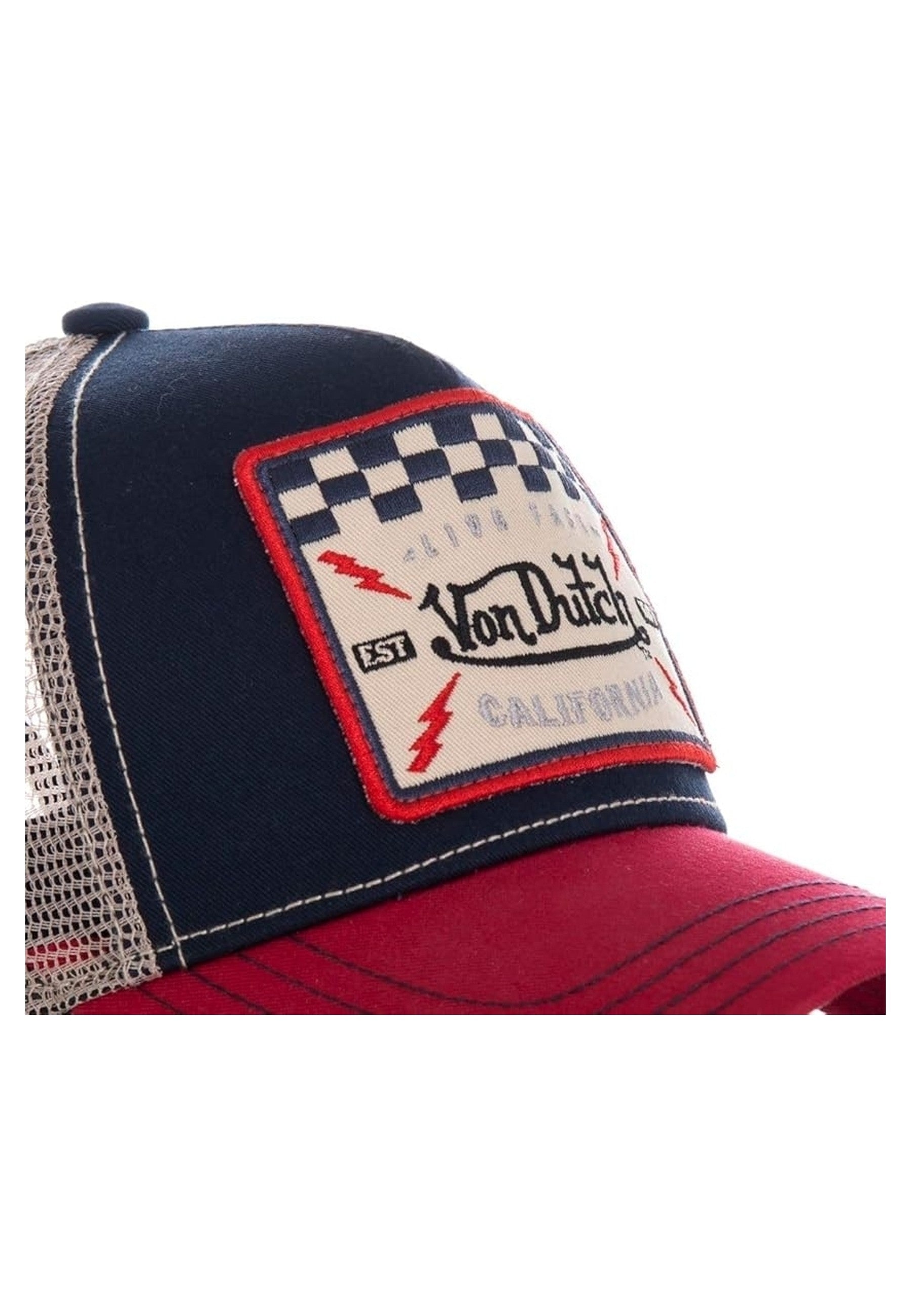 GORRA VON DUTCH MARINO/ROJA TRUCKER VISERA CURVA