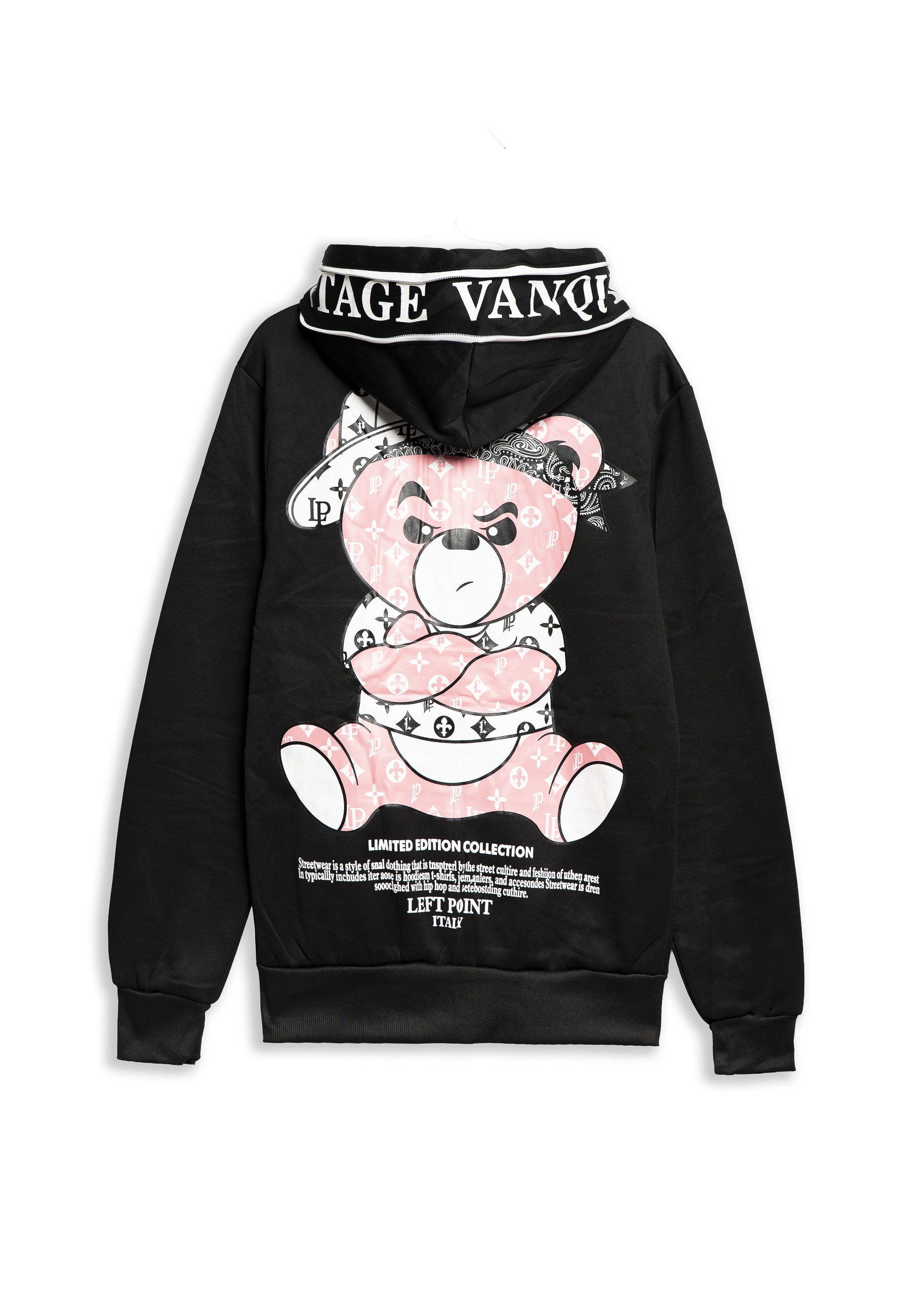 CHAQUETA NEGRA/ROSA BIG ANGRY BEAR TRACKJACKET