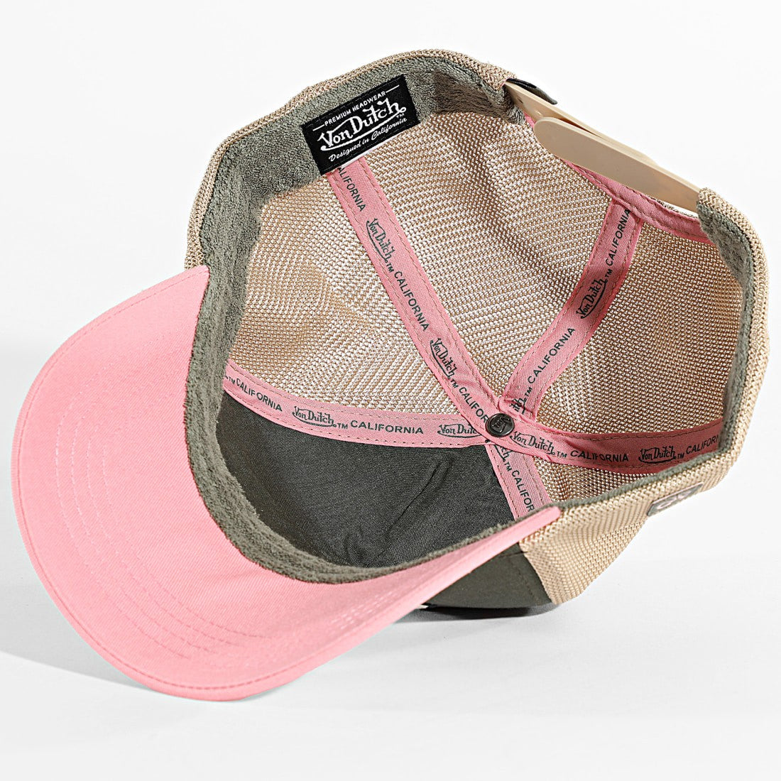 GORRA VON DUTCH VERDE/ROSA TERRY 15 TRUCKER CAP