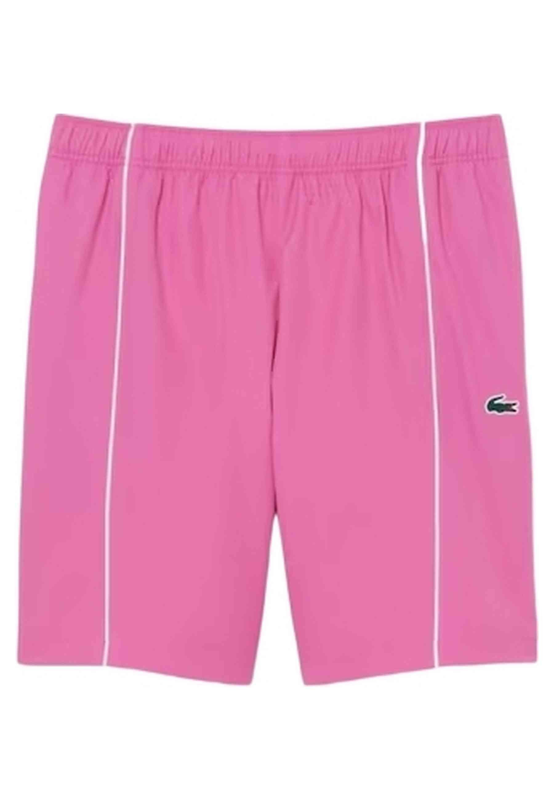 SHORT LACOSTE FUXIA DIAMOND TAFETA RIBETED SHORT