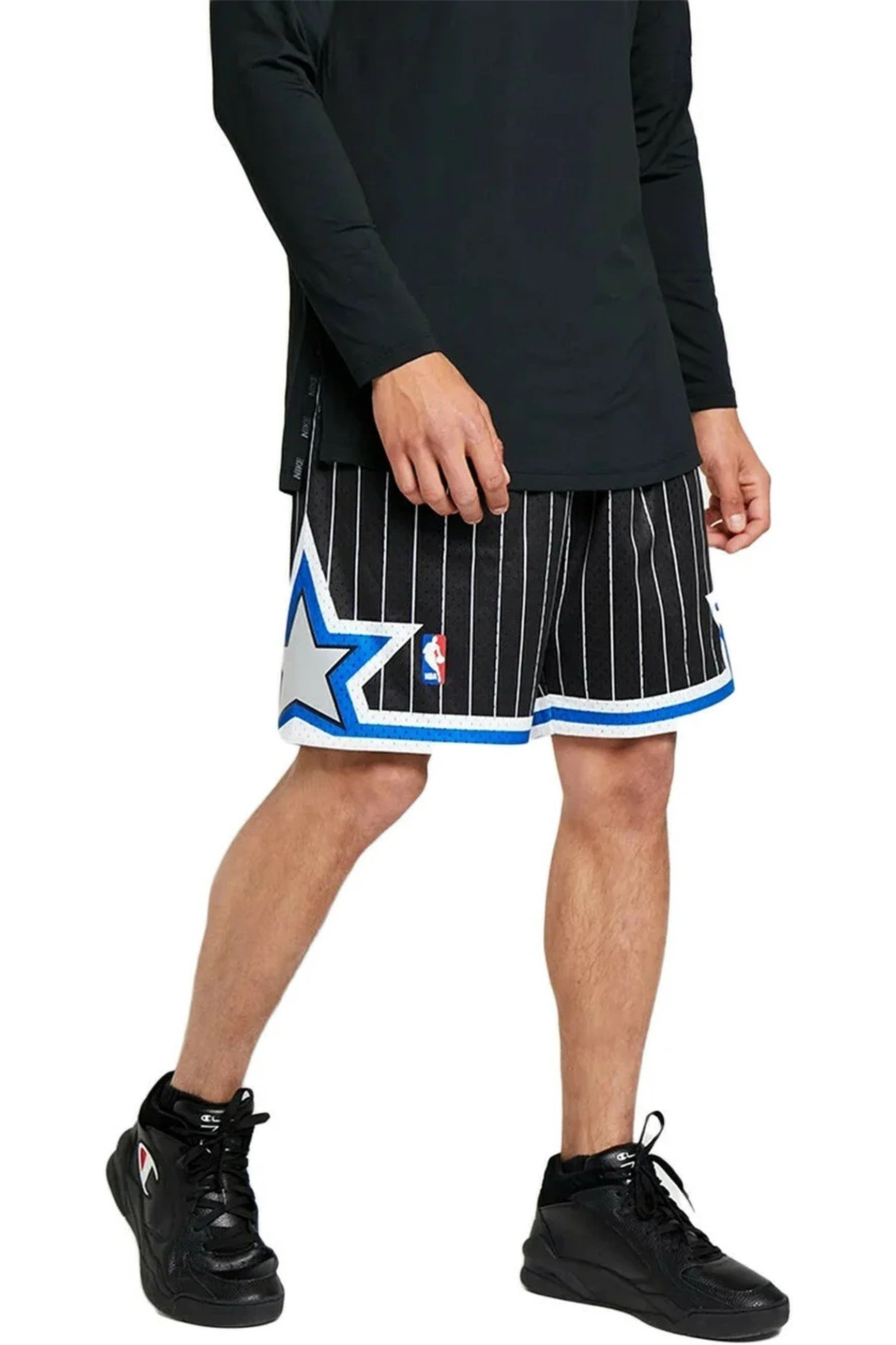 SHORT MICHELL & NESS NEGRO ORLANDO MAGIC SWINGMAN MESH