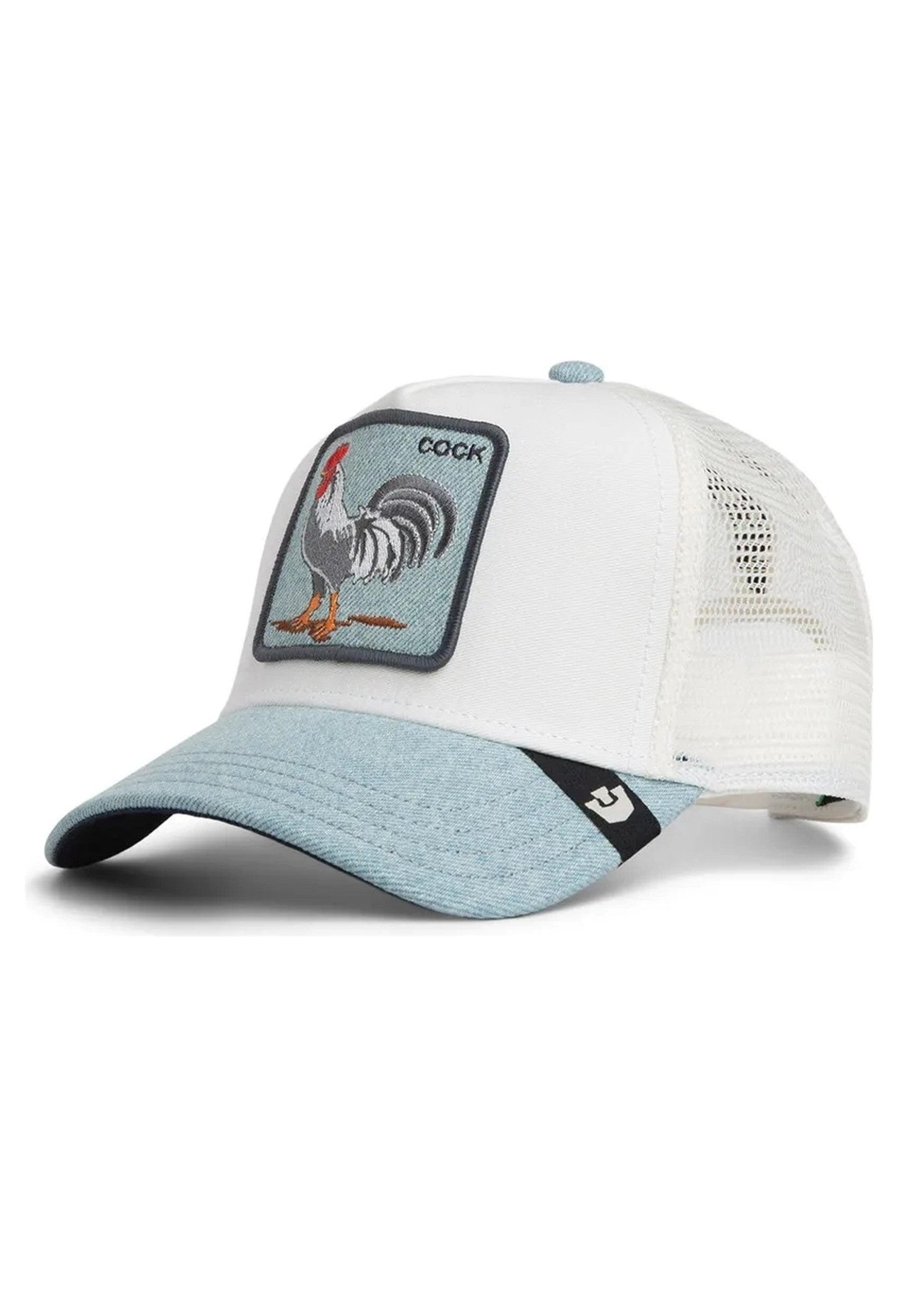 GORRA GOORIN BROS BLANCA/STW GALLO DENIM ROOSTER TRUCKER CAP