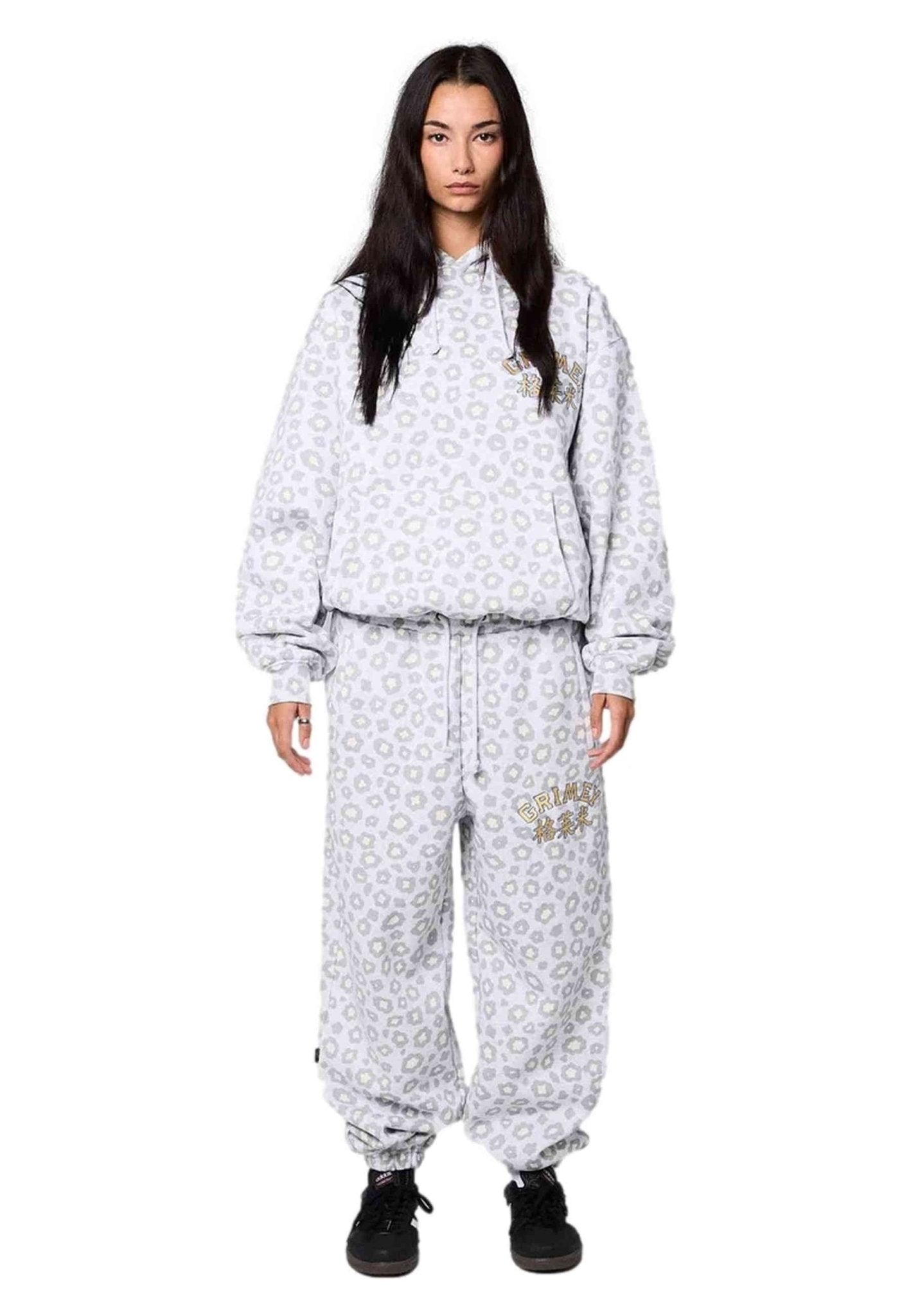 SUDADADERA GRIMEY GRIS ROYAL PAW BOXY HOODIE - AREA ZERO