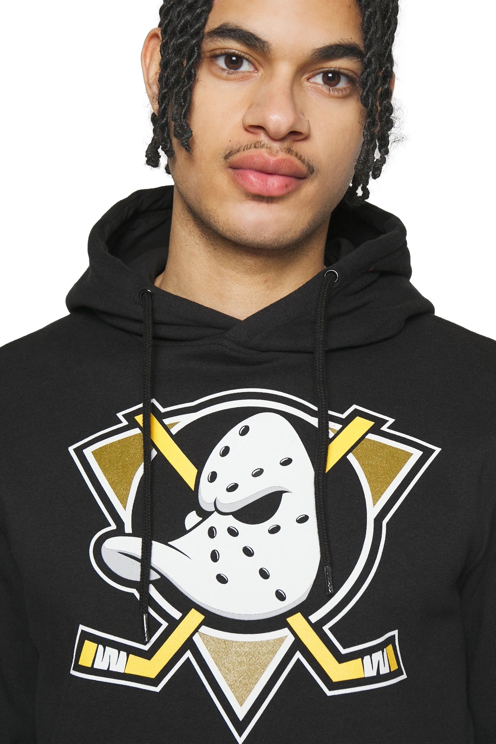 SUDADERA 47 BRAND NEGRA ANAHEIM DUCKS ESSENTIAL HOODY