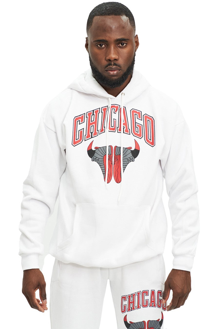 SUDADERA AREA ZERO BLANCA CHICAGO SNEAKERS HOODIE