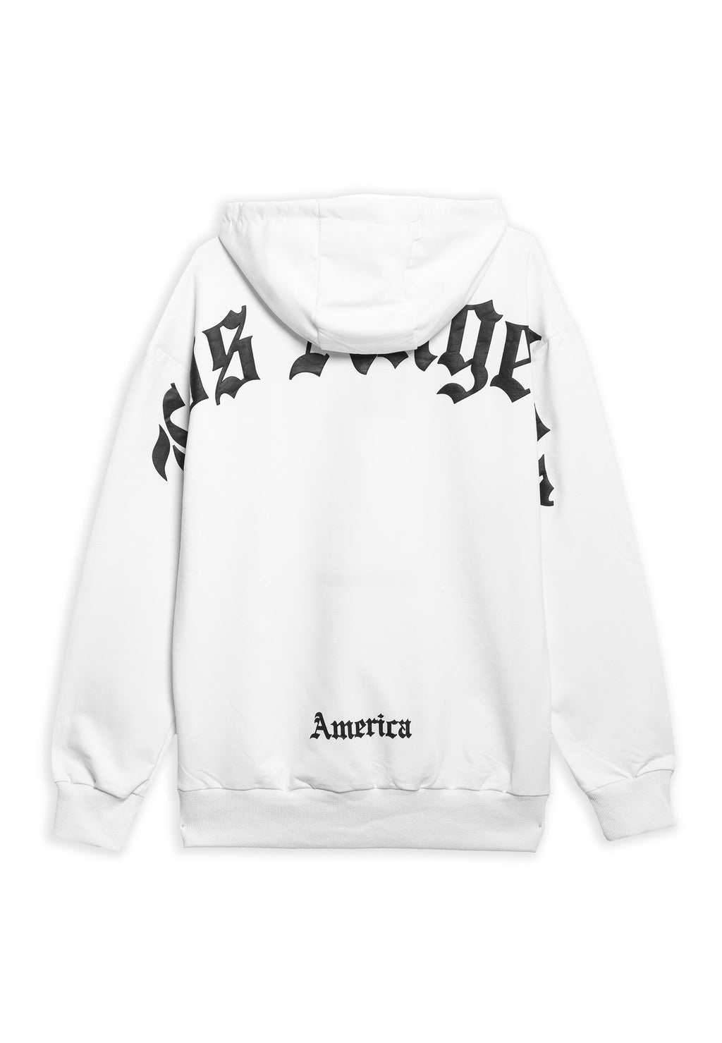 SUDADERA AREA ZERO BLANCA LOS ANGELES BACK LOGO HOODIE