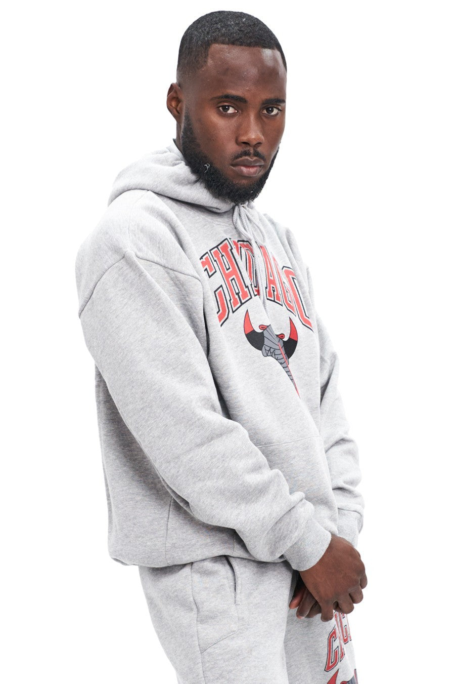 SUDADERA AREA ZERO GRIS CHICAGO SNEAKERS HOODIE