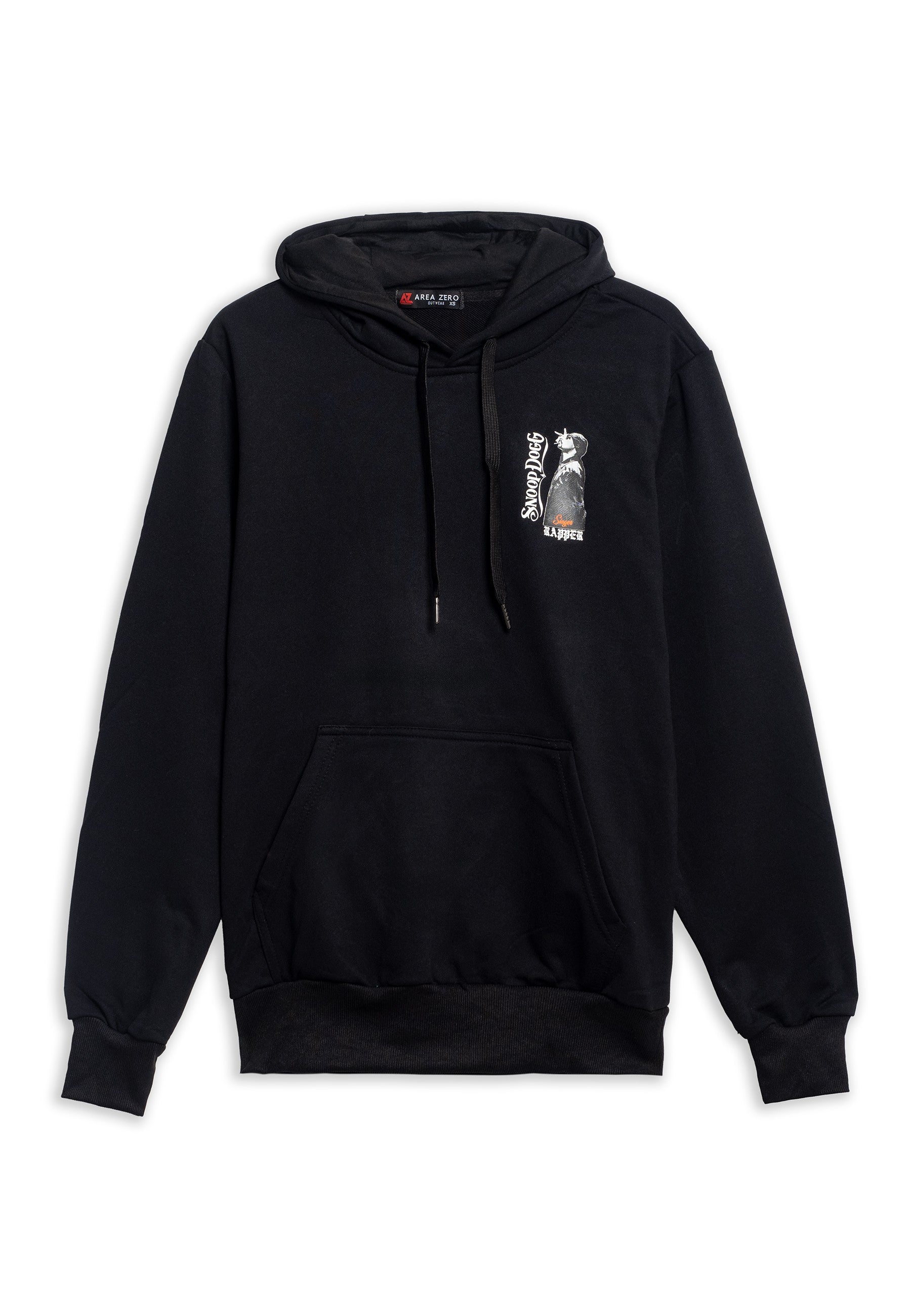 SUDADERA AREA ZERO NEGRA SNOOP DOG RAPPER HOODIE