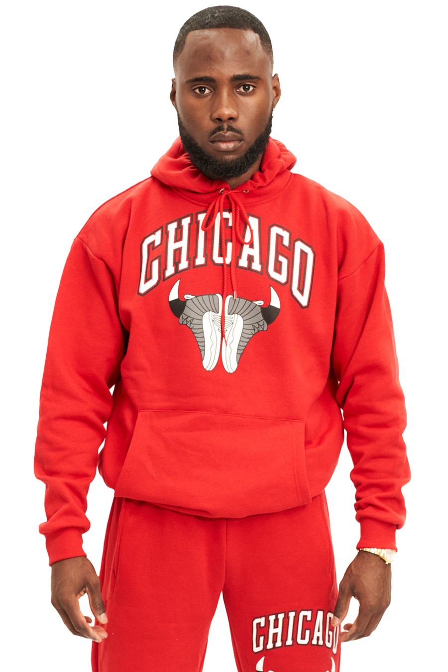 SUDADERA AREA ZERO ROJA CHICAGO SNEAKERS HOODIE