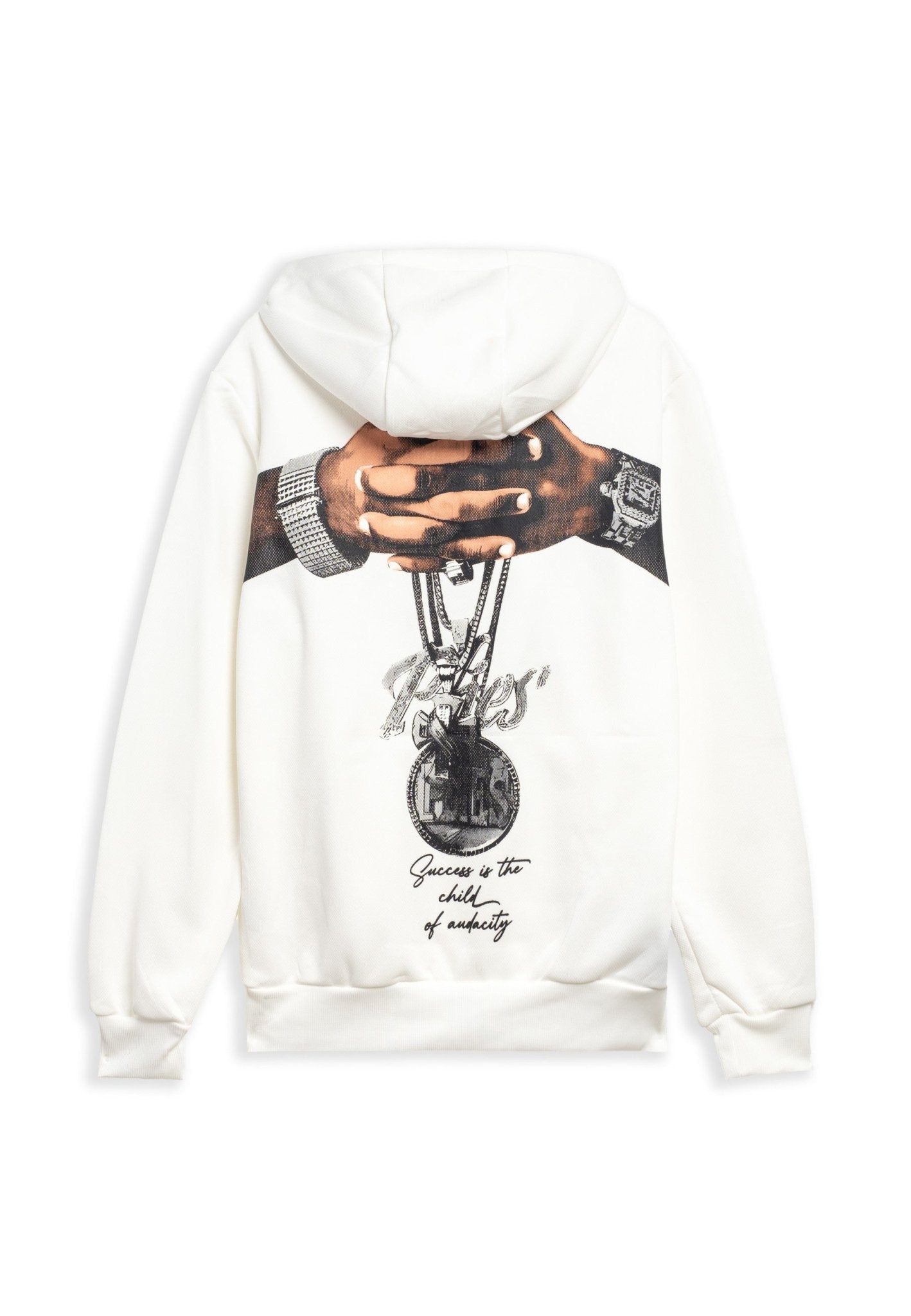 SUDADERA BLANCA AUDACITY HOODIE - AREA ZERO