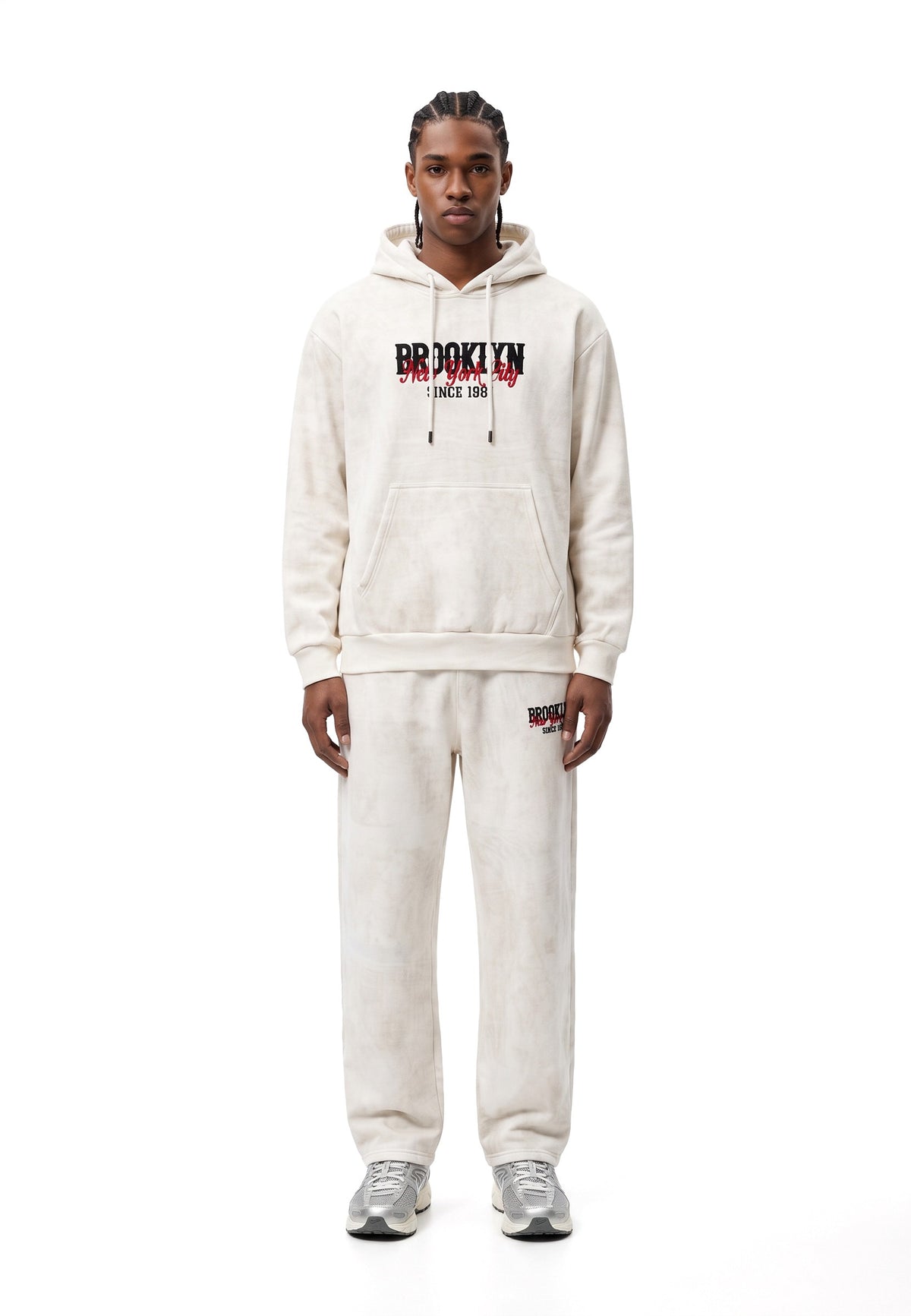 SUDADERA BLANCA BROOKLIN HOODIE