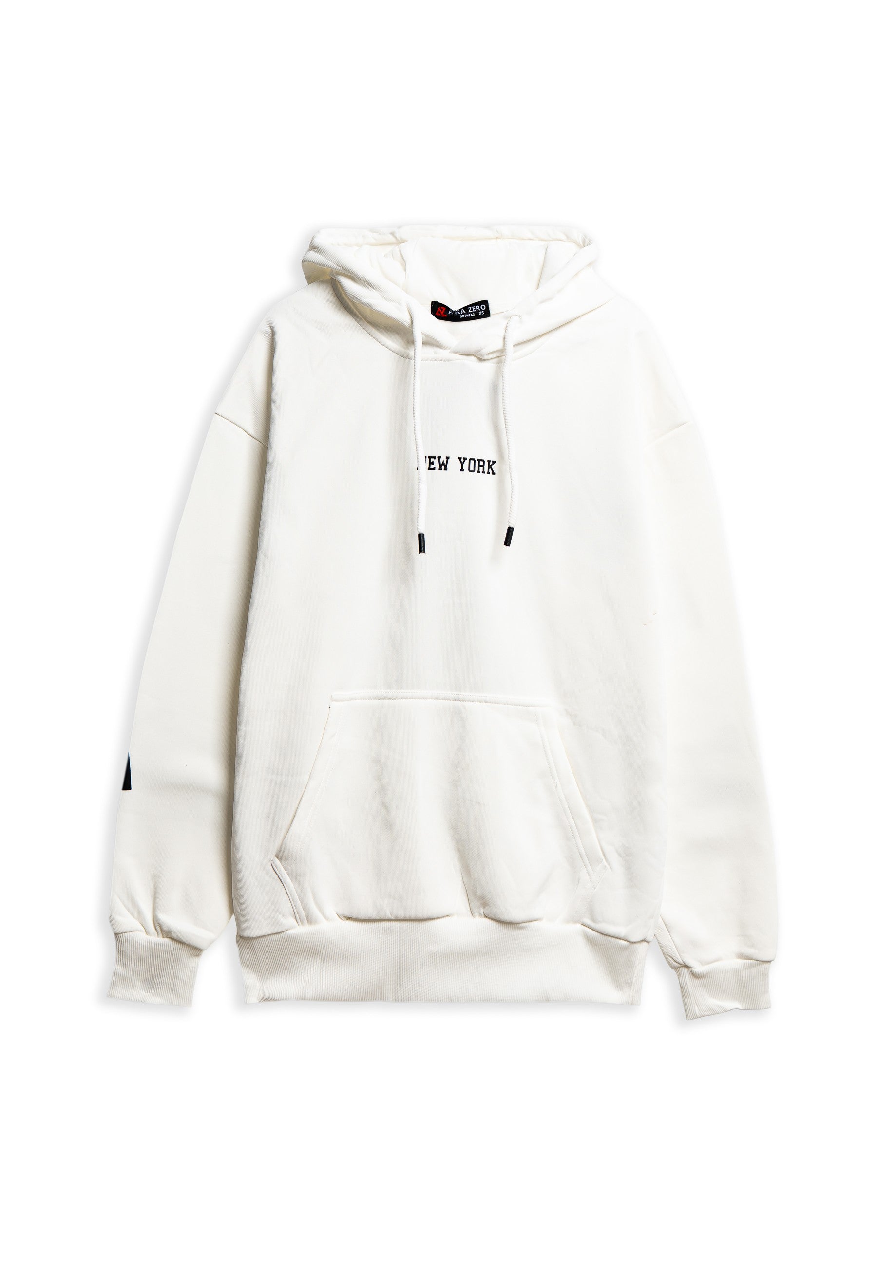 SUDADERA BLANCA NEW YORK INTERNATIONAL MARKET HOODIE
