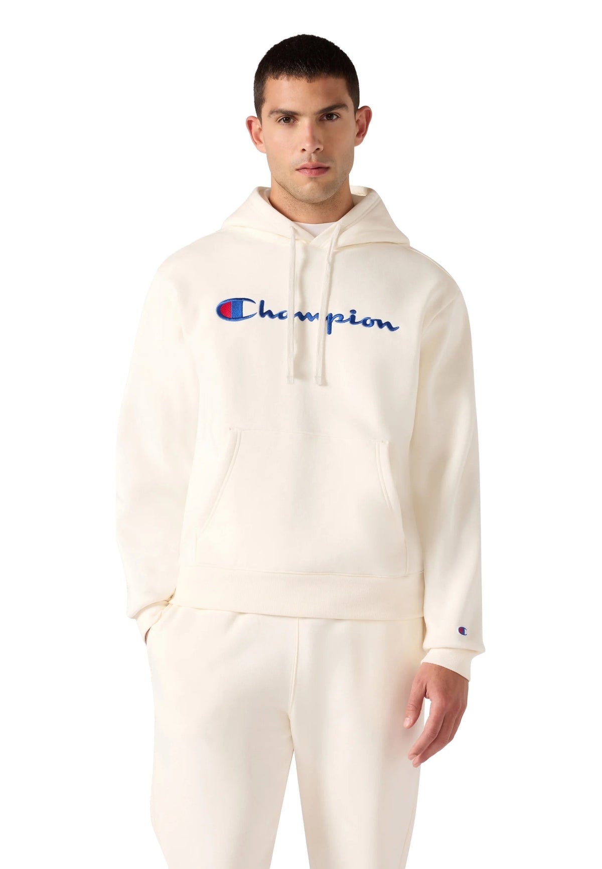 SUDADERA CHAMPION BLANCA EMBROIDERED LOGO HOODIE