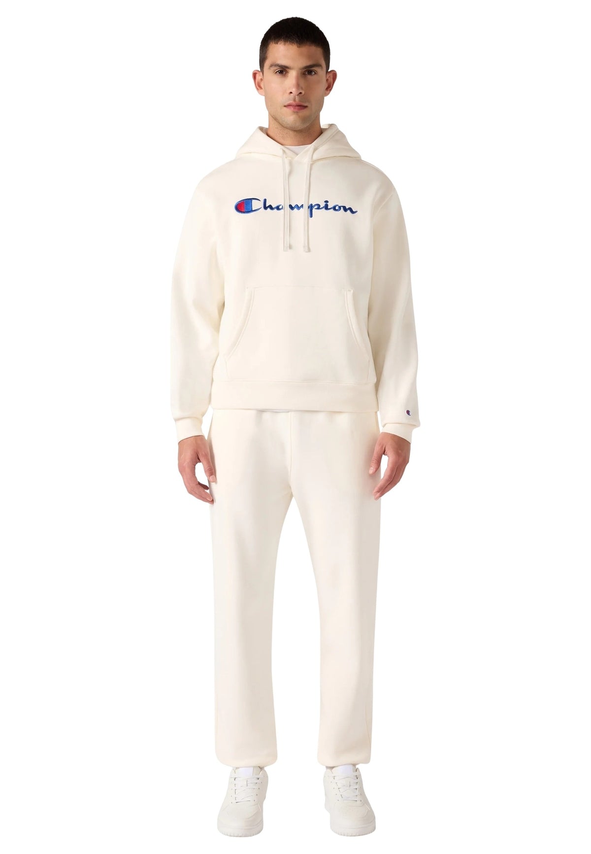 SUDADERA CHAMPION BLANCA EMBROIDERED LOGO HOODIE