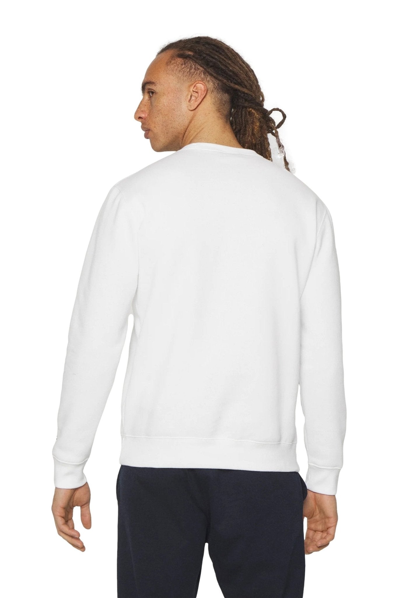 SUDADERA CHAMPION BLANCA EMBROIDERED SCRIPT LOGO CREWNECK - AREA ZERO