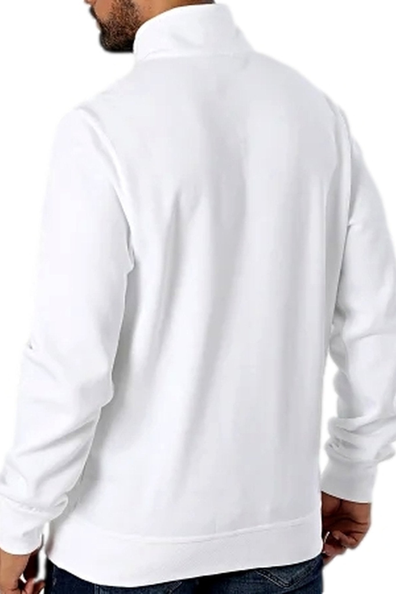 SUDADERA CHAMPION BLANCA LONG SLEEVE LOGO HALF ZIP SWEATSHIRT - AREA ZERO