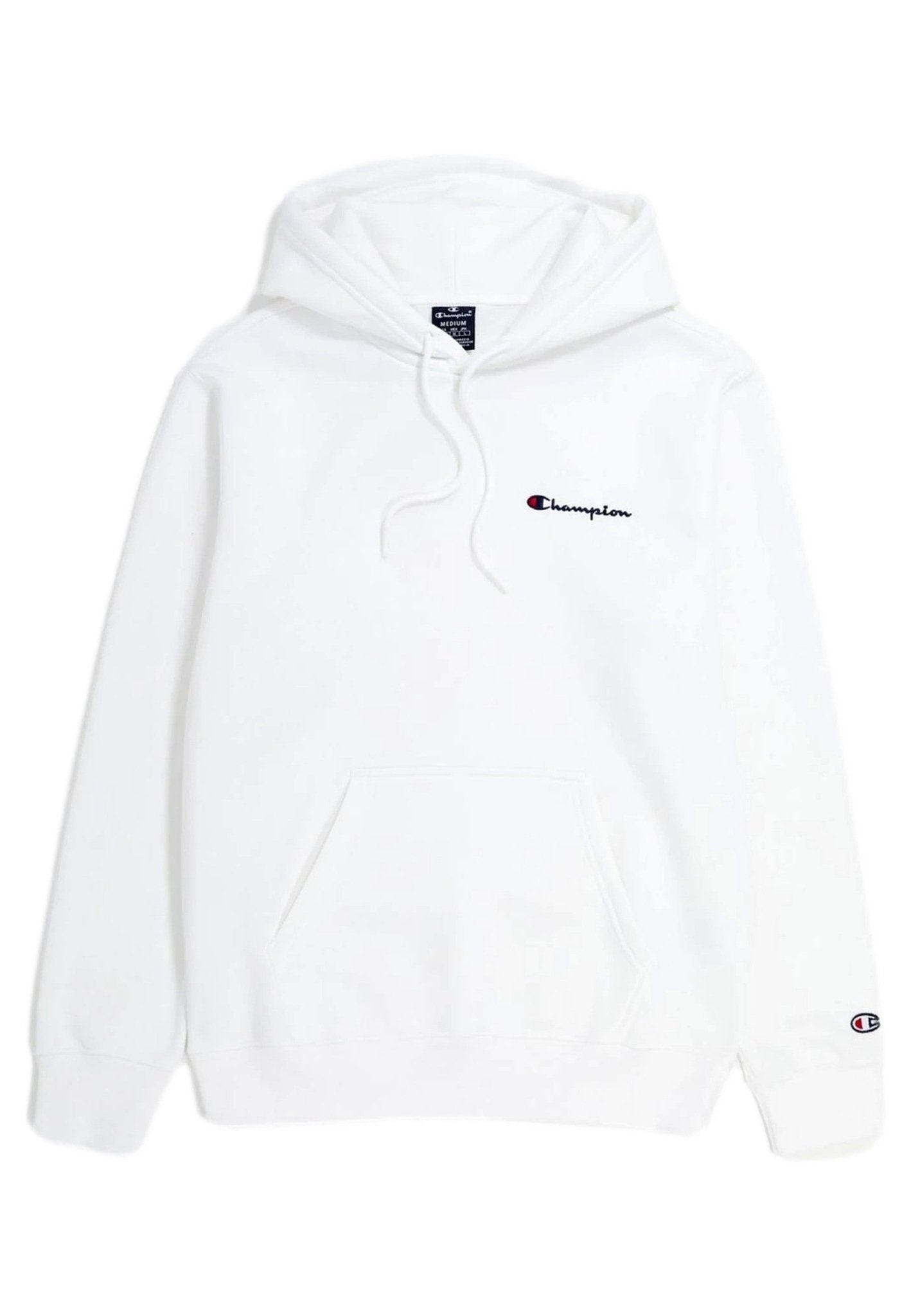 SUDADERA CHAMPION BLANCA SMALL TEXTED LOGO HOODIE - AREA ZERO