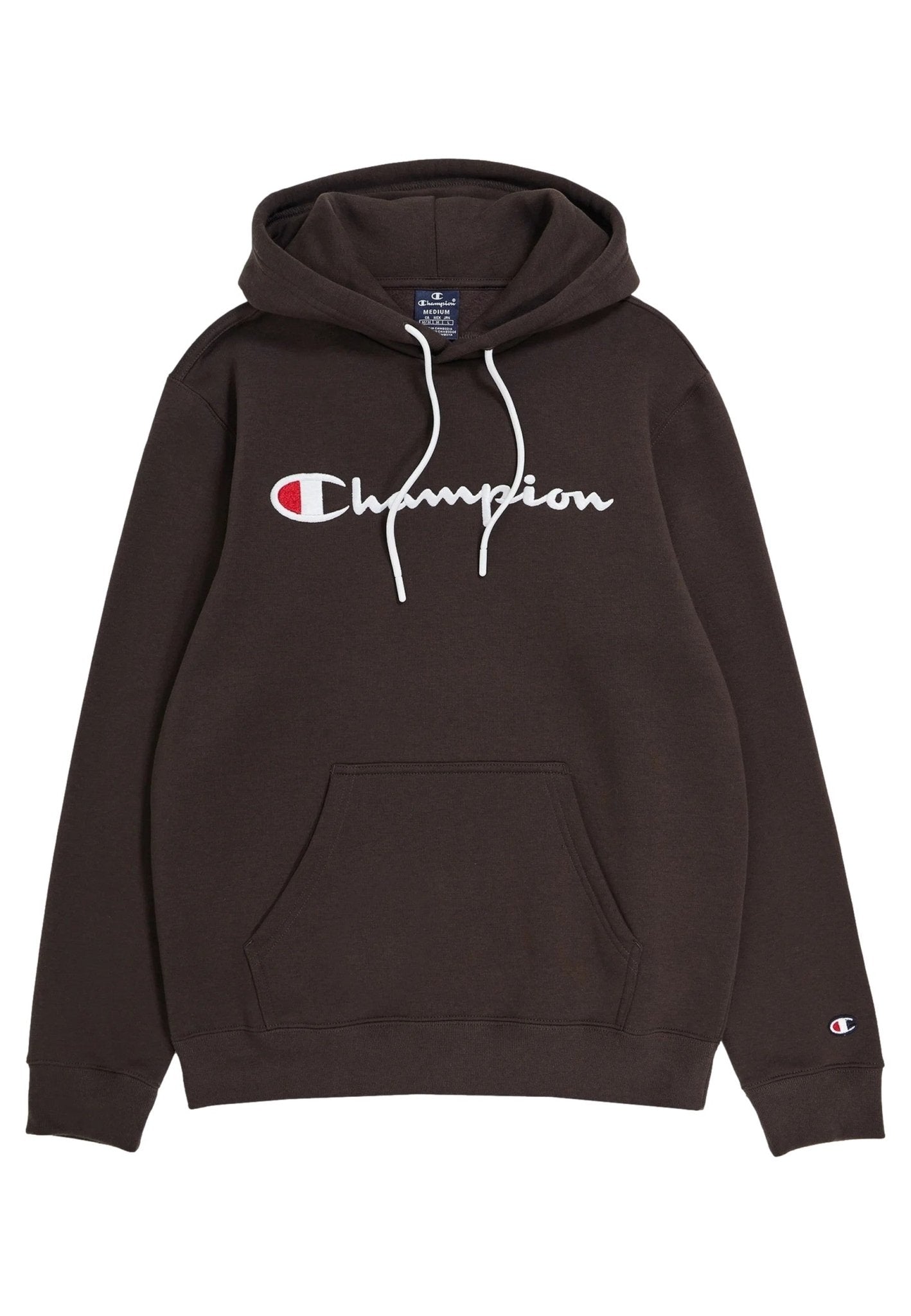 SUDADERA CHAMPION CHOCOLATE EMBROIDERED SCRIPT LOGO HOODIE - AREA ZERO