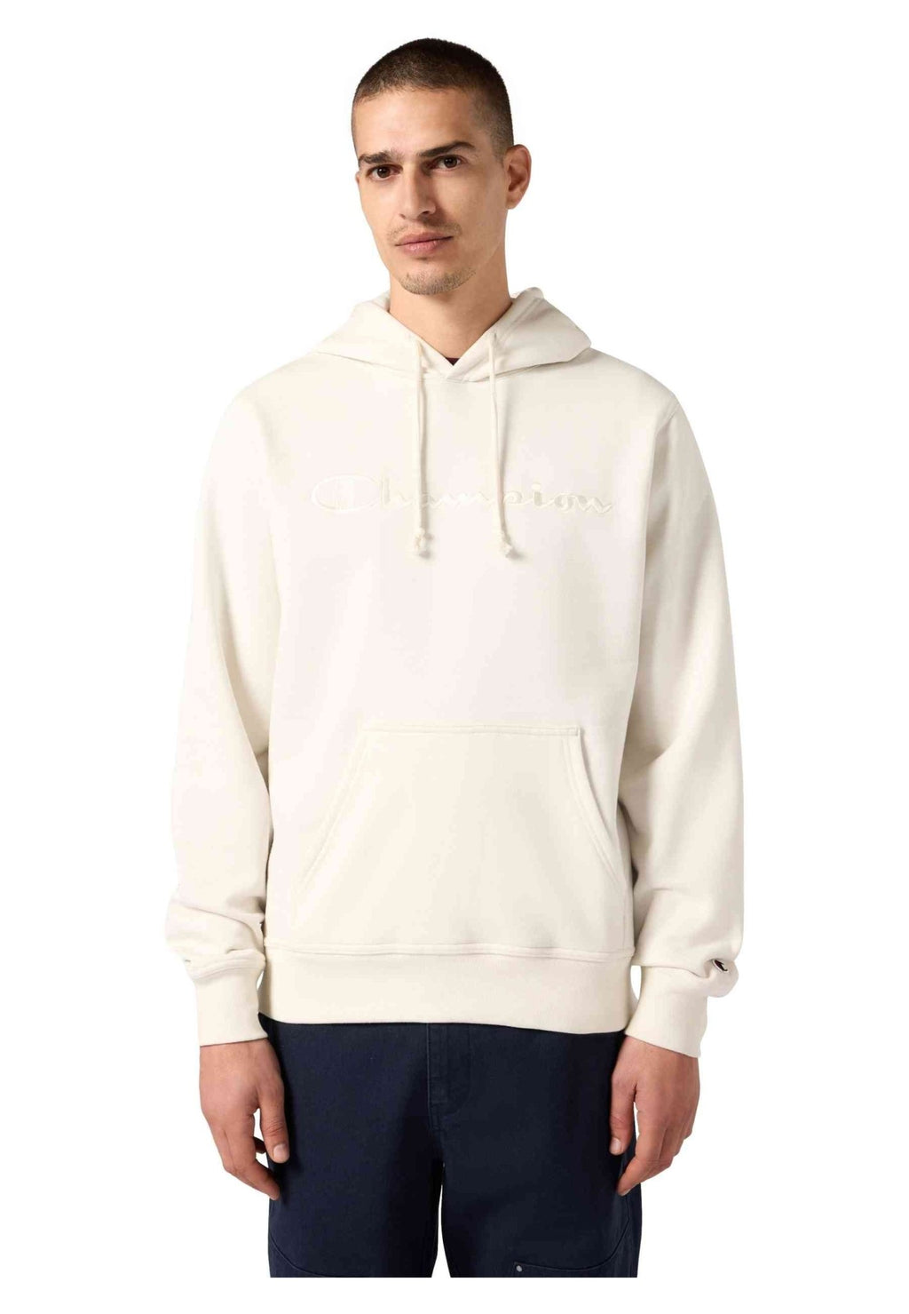 SUDADERA CHAMPION CRUDA ICONS EMBROIDERED TONED LOGO - AREA ZERO