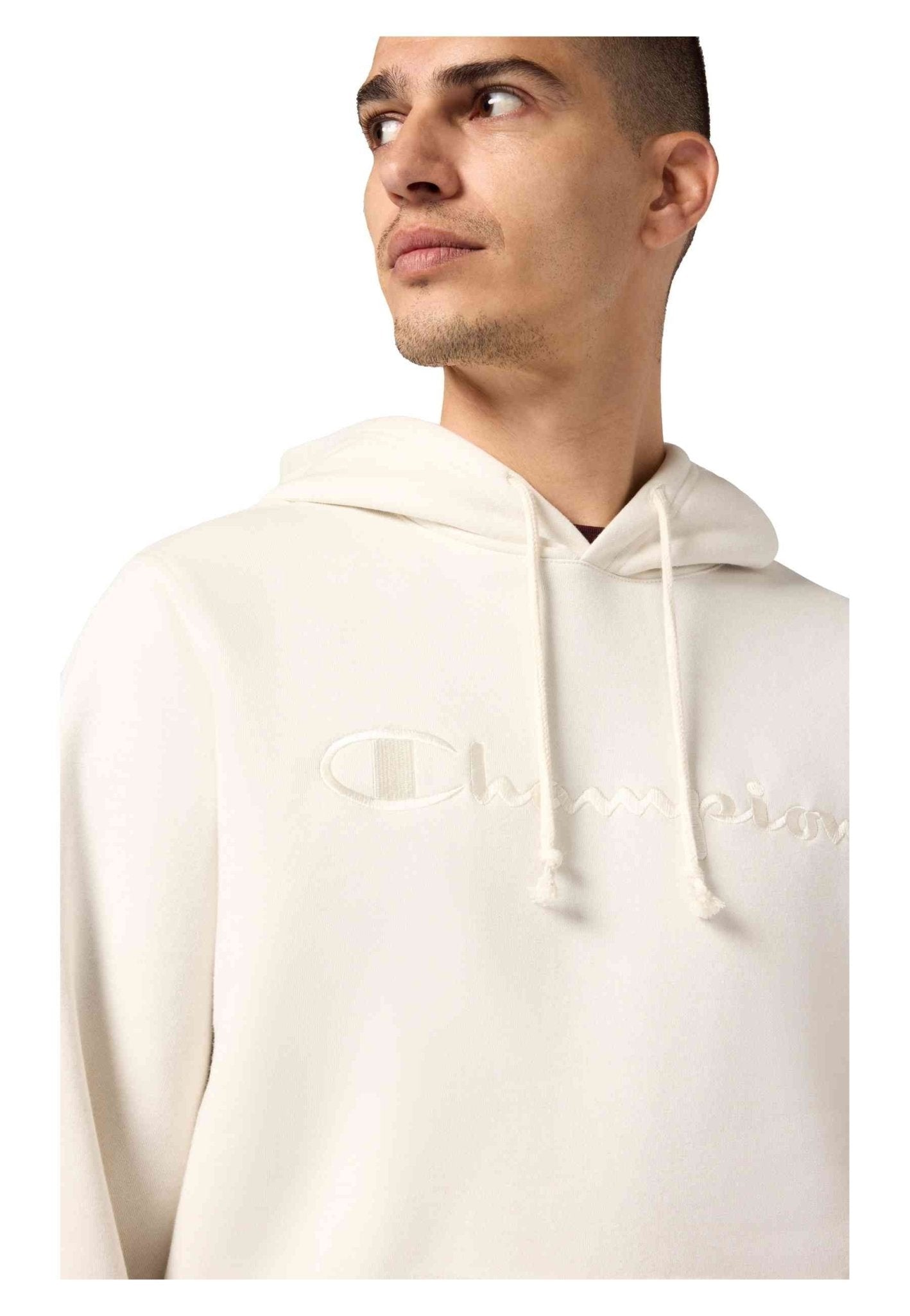 SUDADERA CHAMPION CRUDA ICONS EMBROIDERED TONED LOGO - AREA ZERO