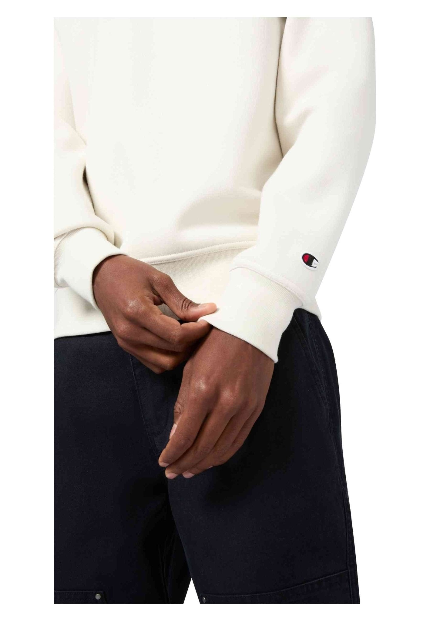 SUDADERA CHAMPION CRUDA ICONS EMBROIDERED TONED LOGO CREWNECK - AREA ZERO