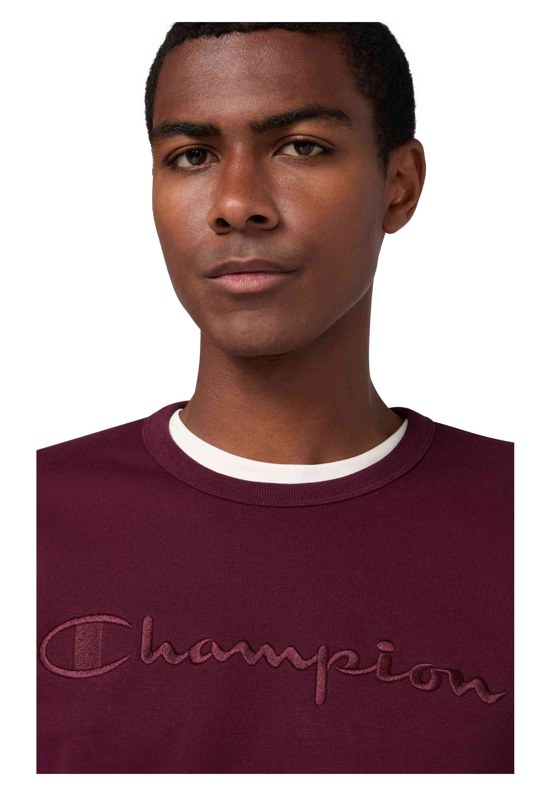 SUDADERA CHAMPION GRANATE ICONS EMBROIDERED TONED LOGO CREWNECK