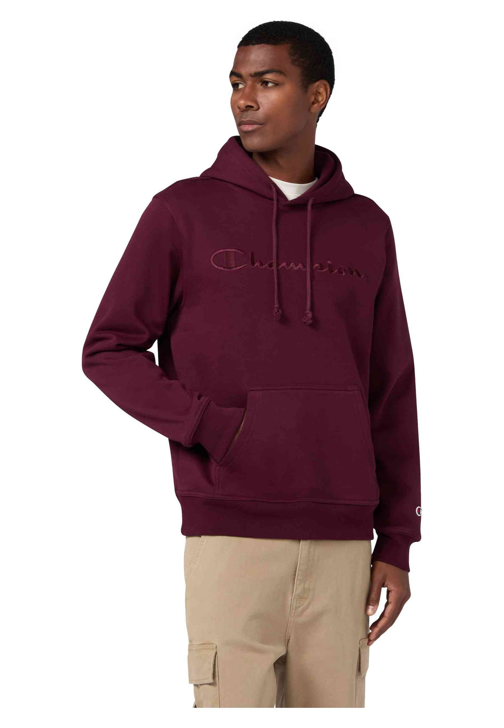 SUDADERA CHAMPION GRANATE ICONS EMBROIDERED TONED LOGO