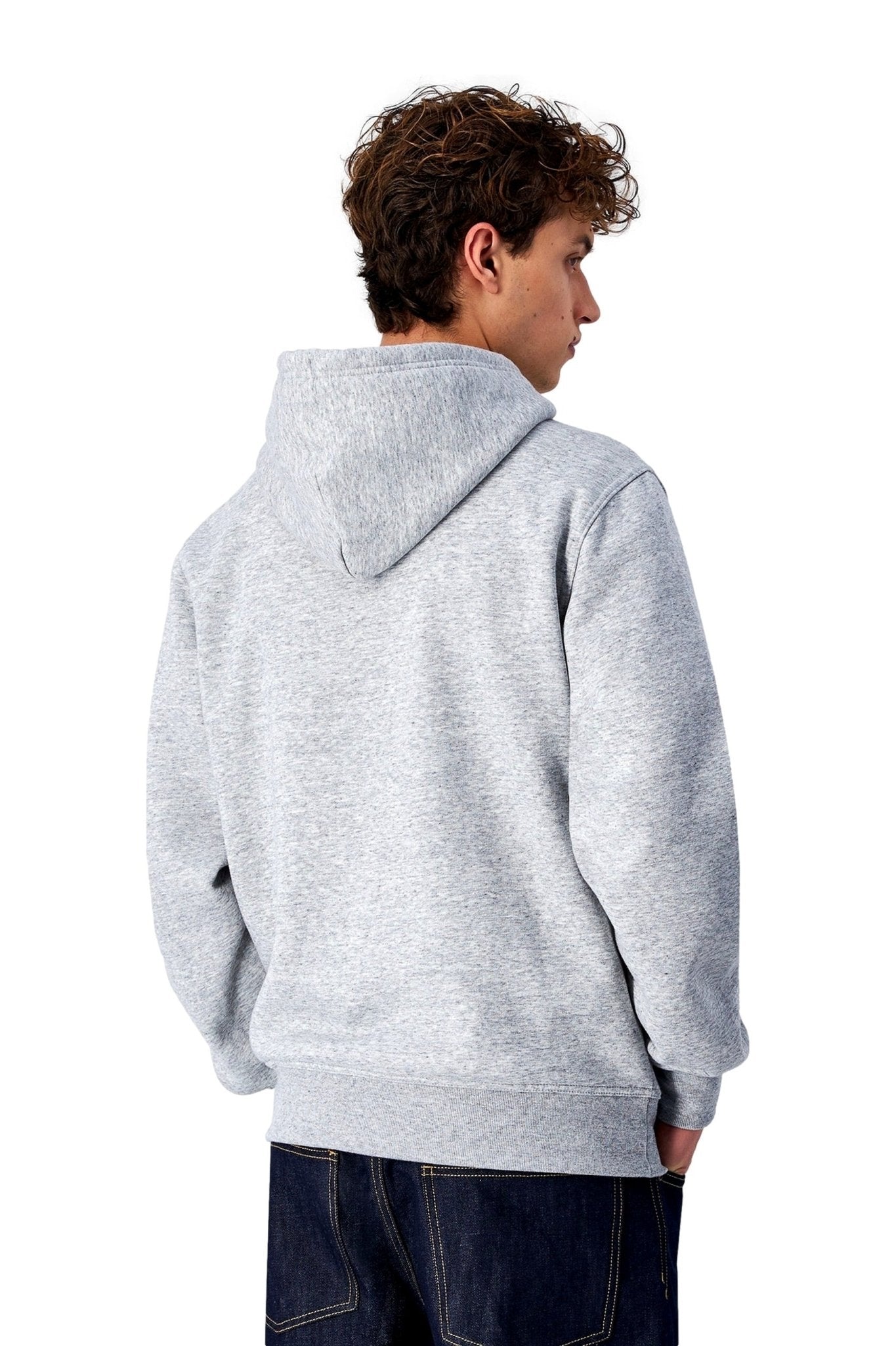SUDADERA CHAMPION GRIS EMBROIDERED LOGO HOODED SWEATSHIRT - AREA ZERO