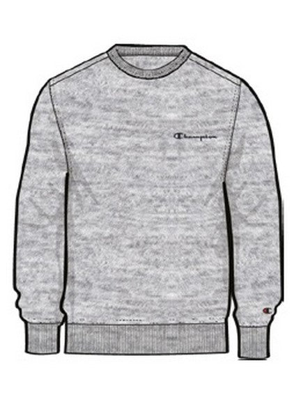 SUDADERA CHAMPION GRIS SMALL EMBROIDERED LOGO CREWNECK