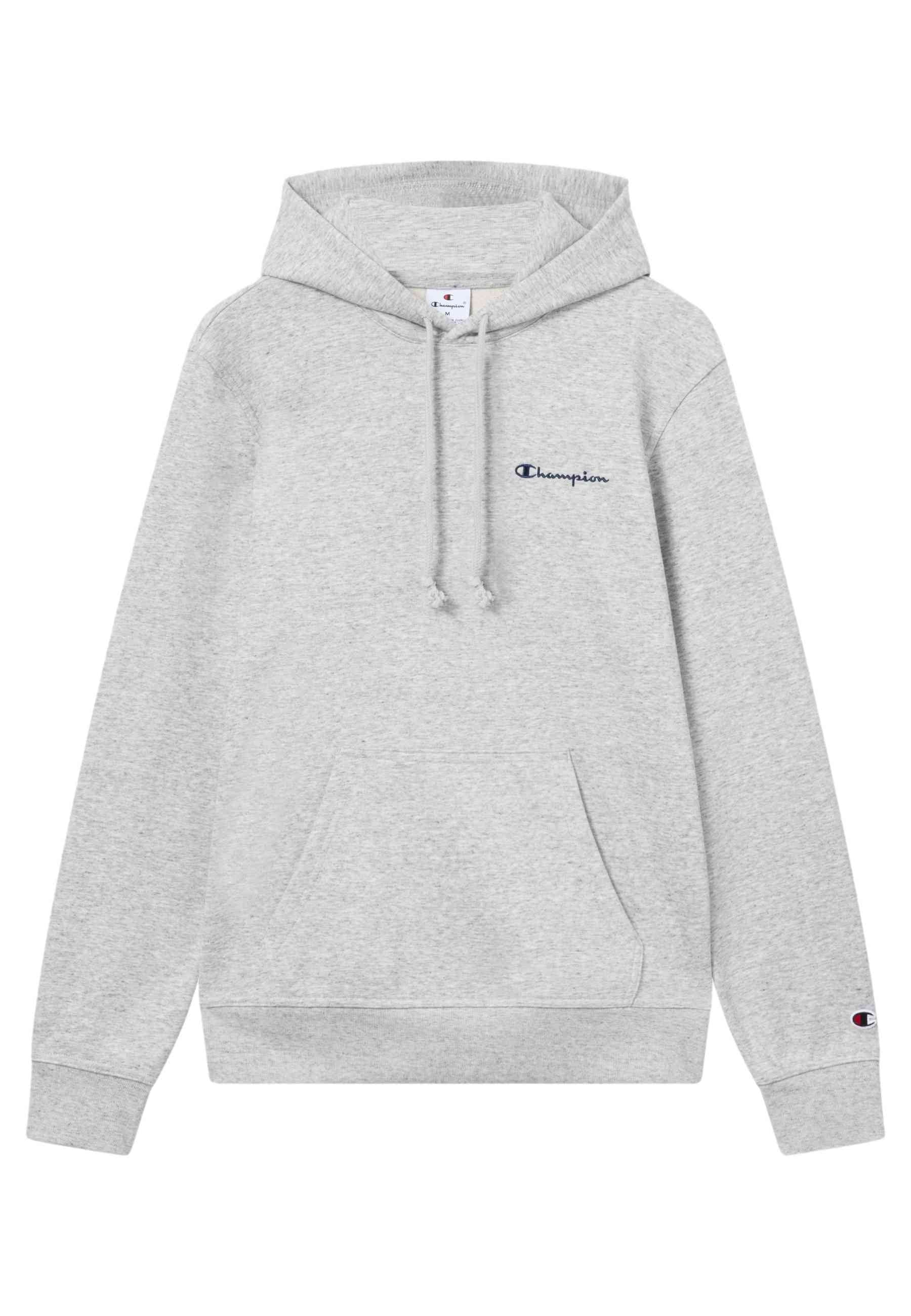 SUDADERA CHAMPION GRIS SMALL EMBROIDERED LOGO HOODIE