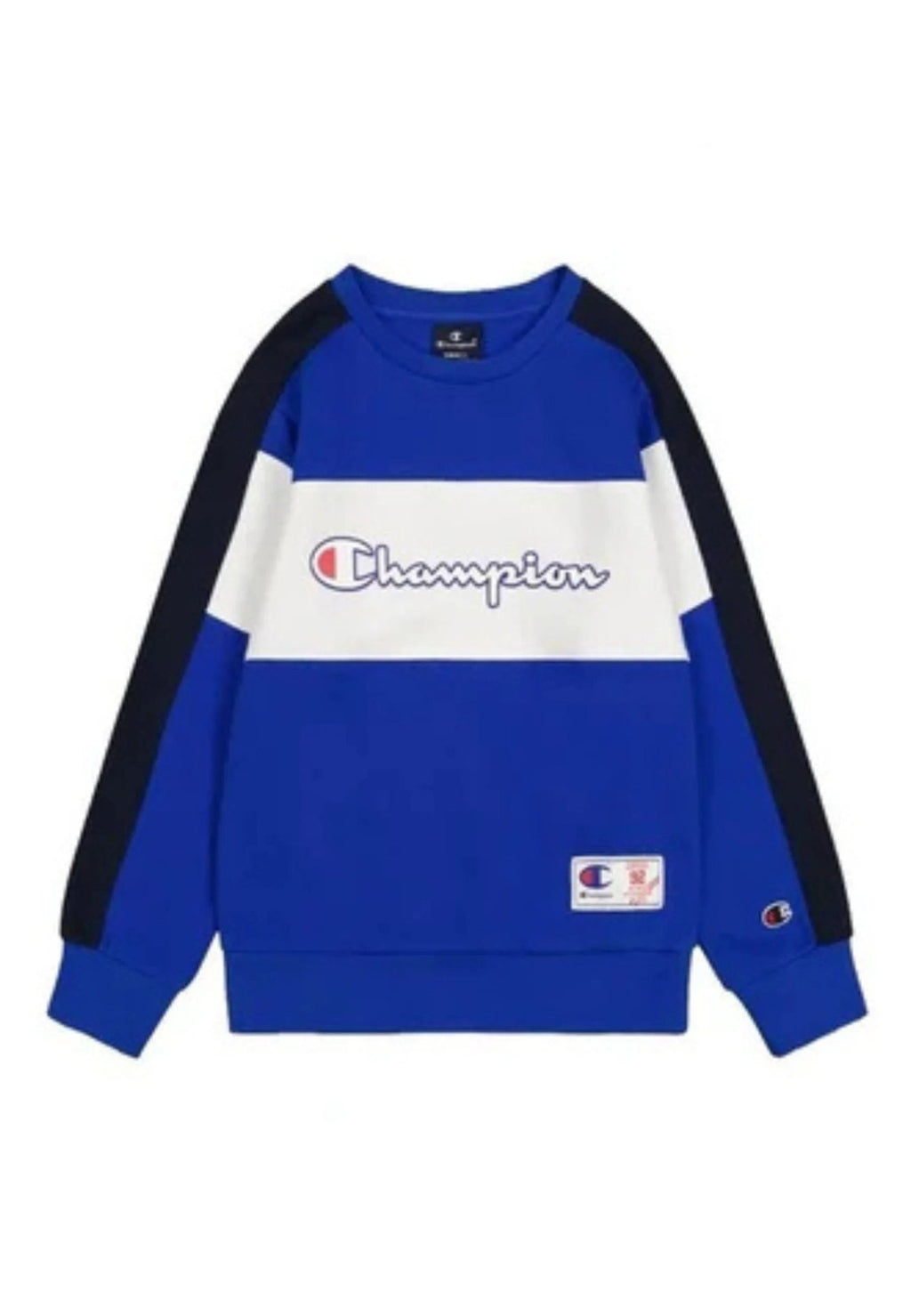 SUDADERA CHAMPION JUNIOR ROYAL PRINTED LOGO CREWNECK - AREA ZERO